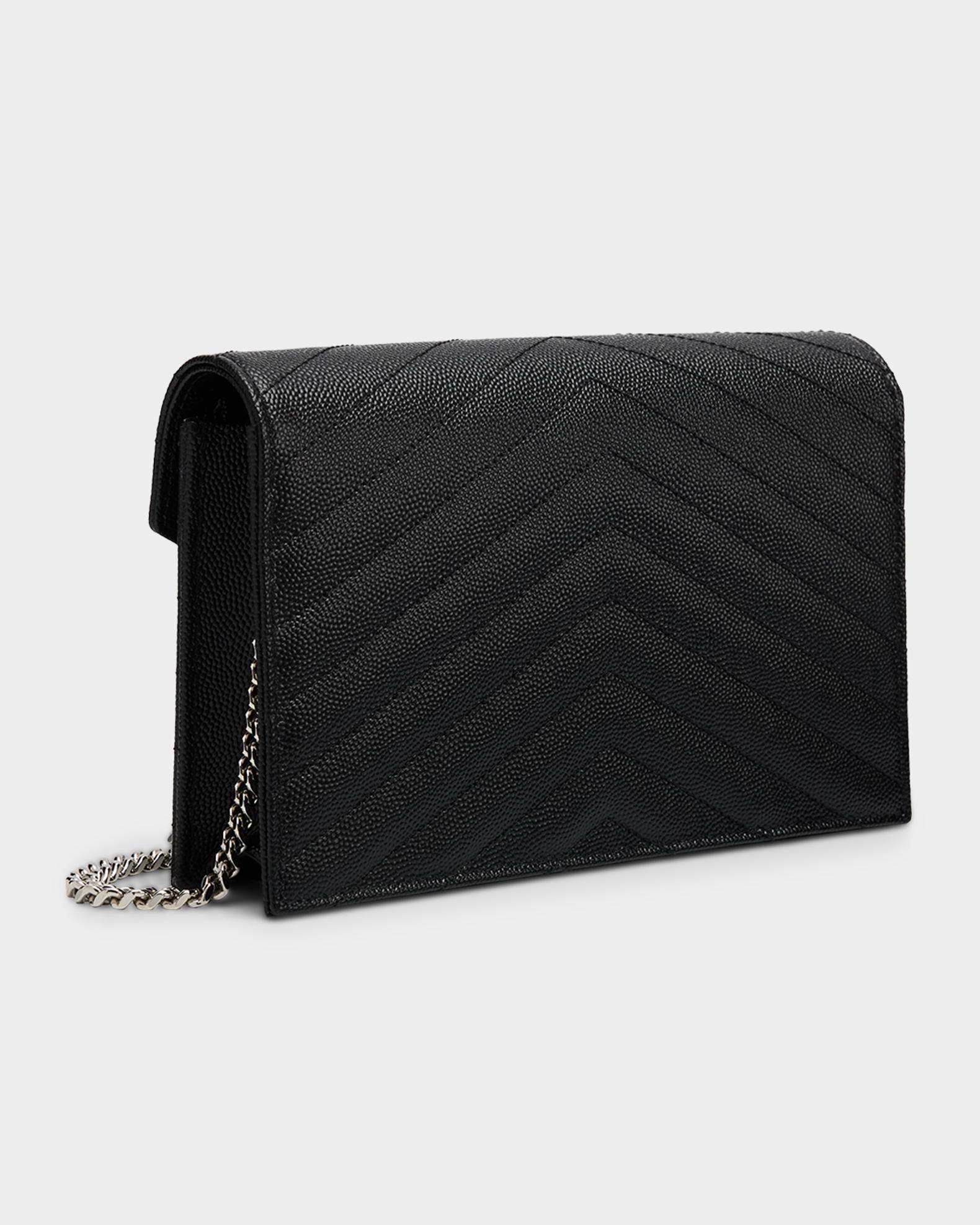 Saint Laurent Cassandre YSL Shoulder Bag in Chevron Quilted