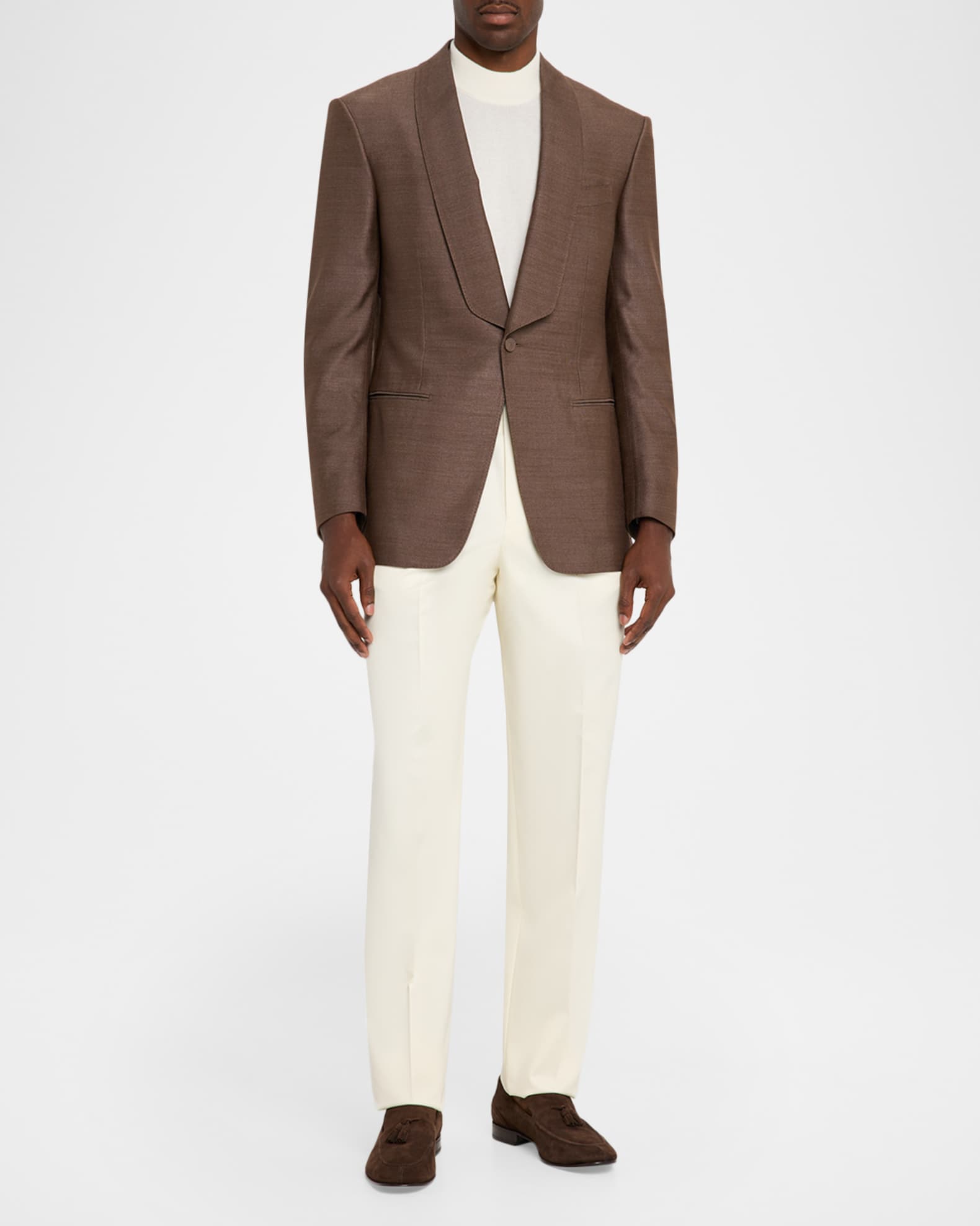 dunhill Men's Silk Hopsack Shawl Collar Sport Coat | Neiman Marcus