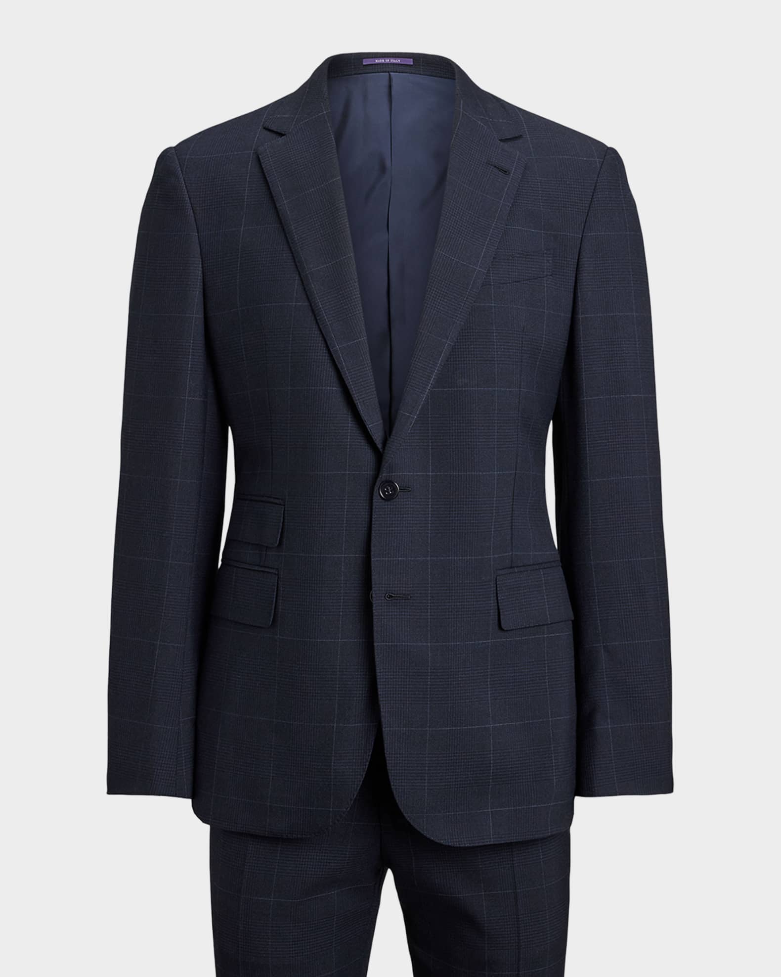 Ralph Lauren Purple Label Men's Kent Hand-Tailored Glen Plaid Suit