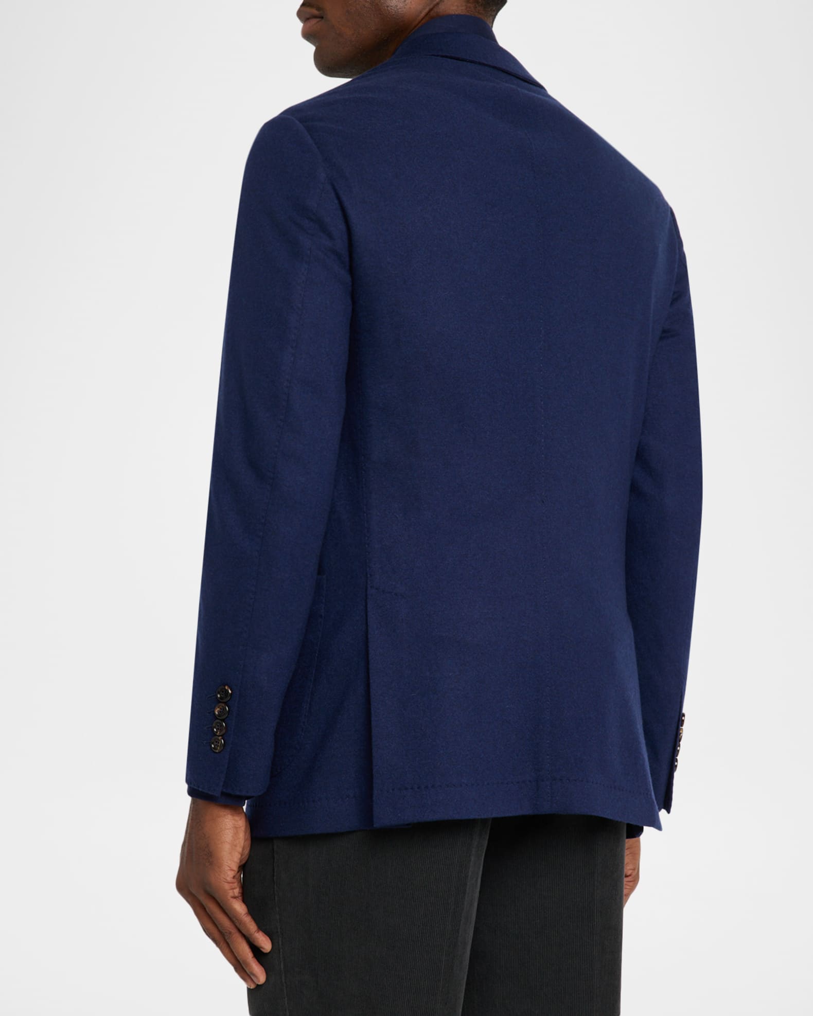 新品BRUNELLO CUCINELLI CASHMERE JERSEY JKT Brunello Cucinelli Men's Cashmere Jersey Patch-Pocket Blazer