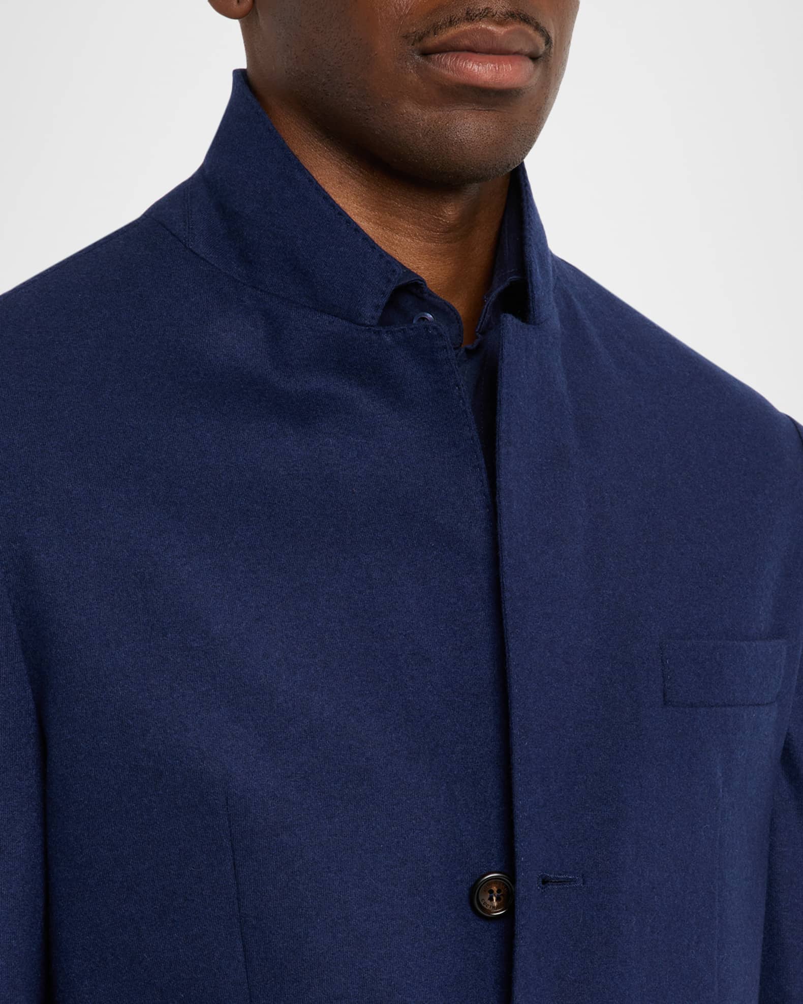 Brunello Cucinelli Men's Cashmere Jersey Patch-Pocket Blazer