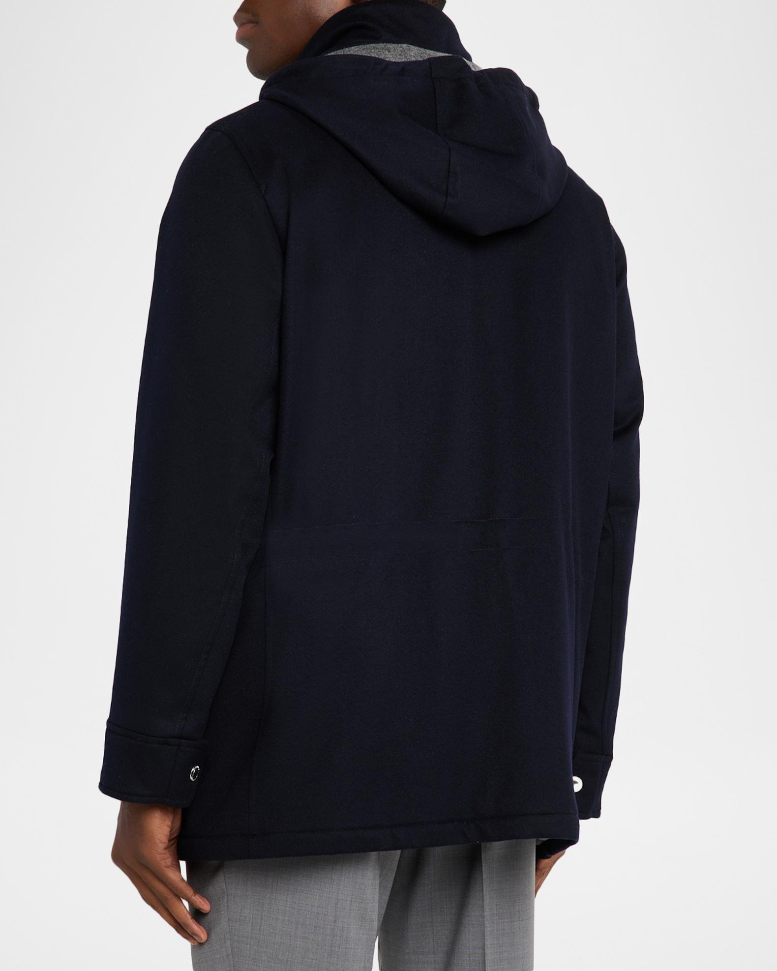 Brunello Cucinelli Men's Cashmere Hooded Coat | Neiman Marcus