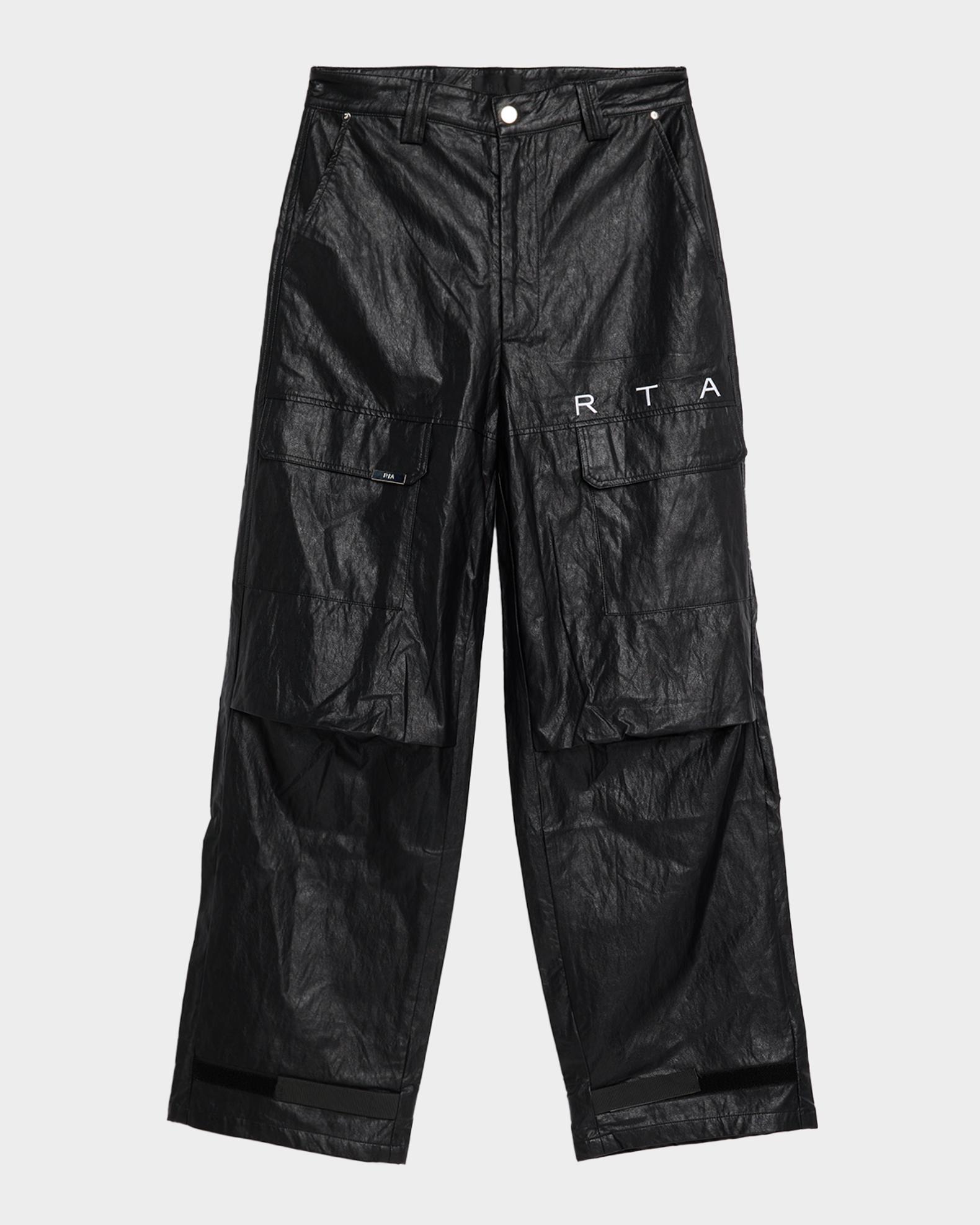 RTA Men's Wylie Eco Leather Cargo Jeans | Neiman Marcus