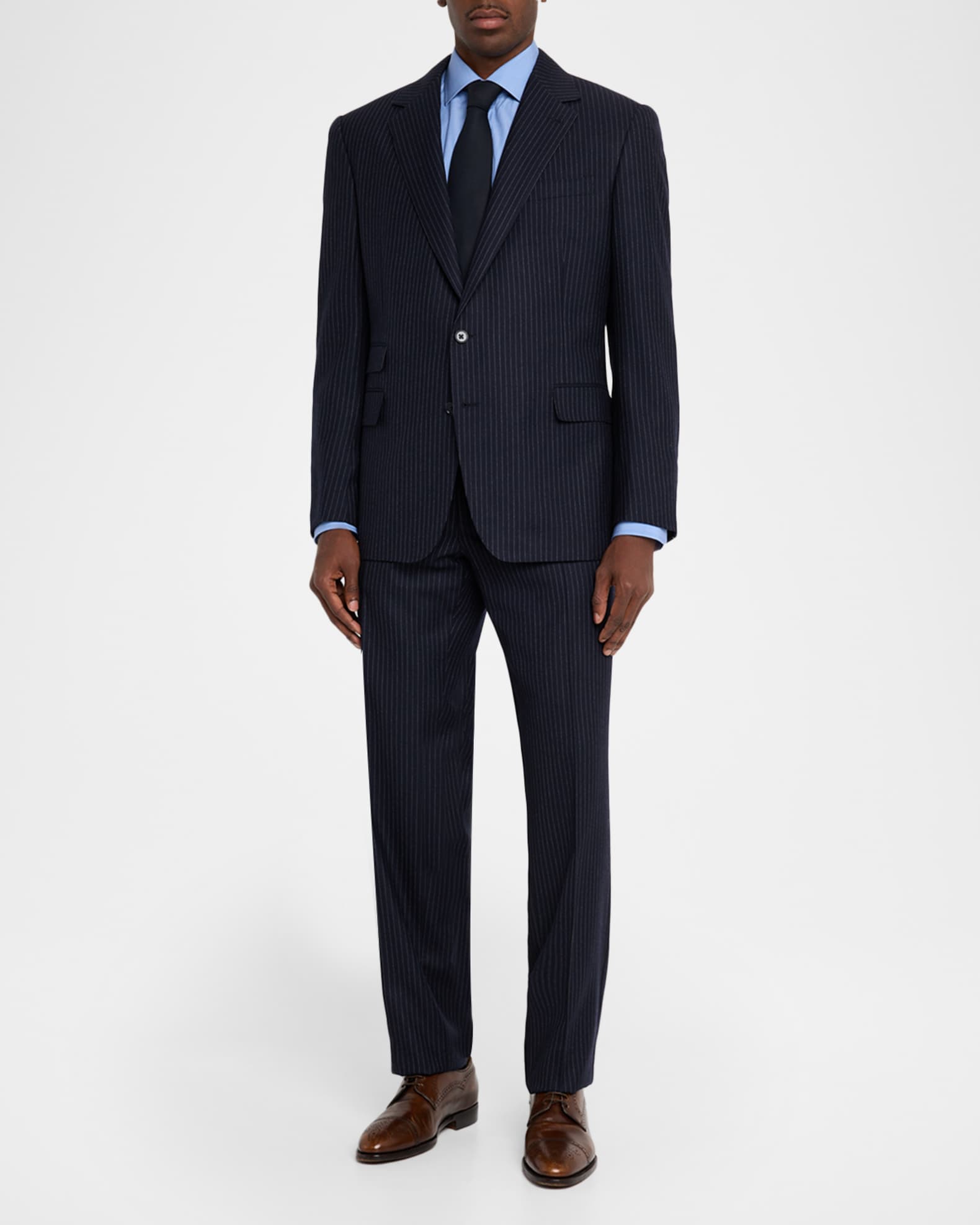 Ralph Lauren Men's Gregory Hand-Tailored Stripe Wool Suit | Neiman