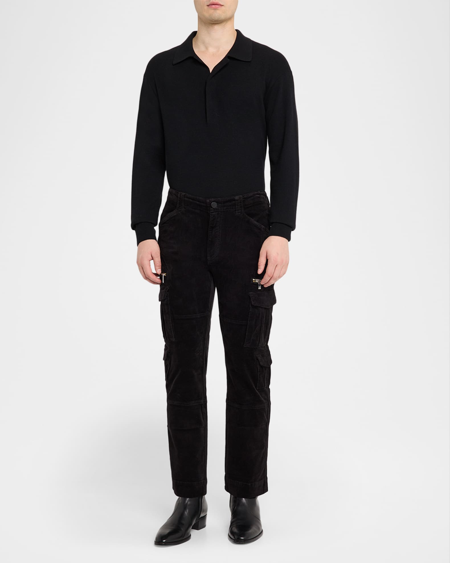 monfrere Men's Tactical Needle Corduroy Cargo Pants | Neiman Marcus