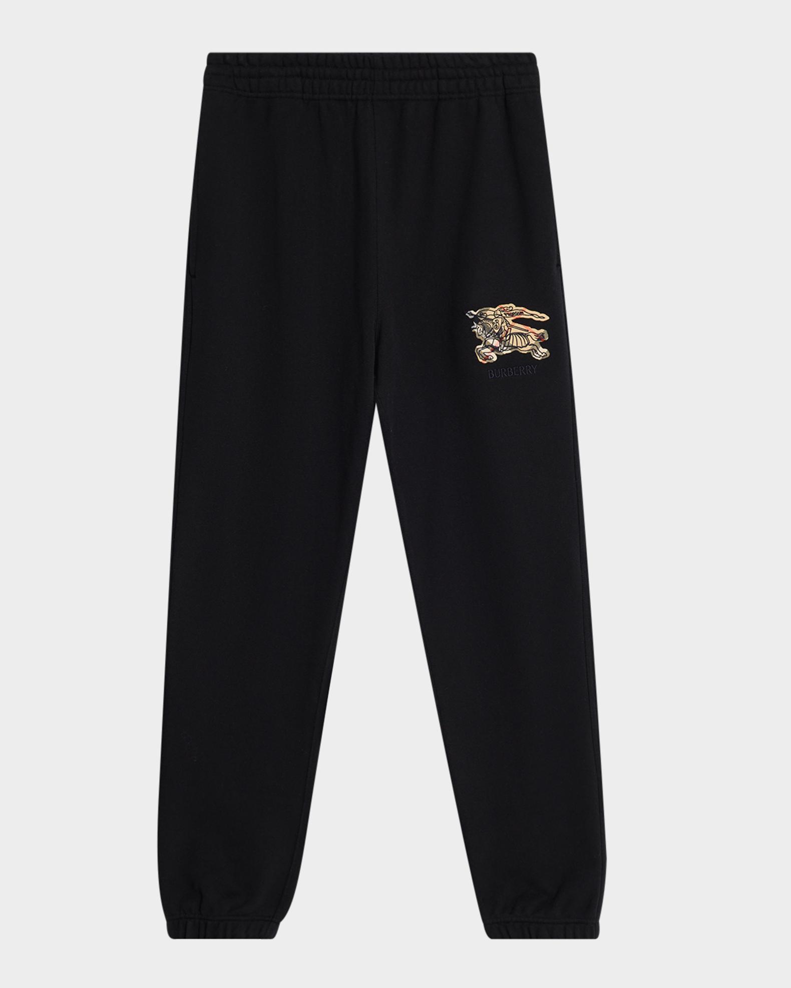 Burberry joggers Burberry Vintage Check Panel Cotton Jogging Pants Black | ONU main image 2