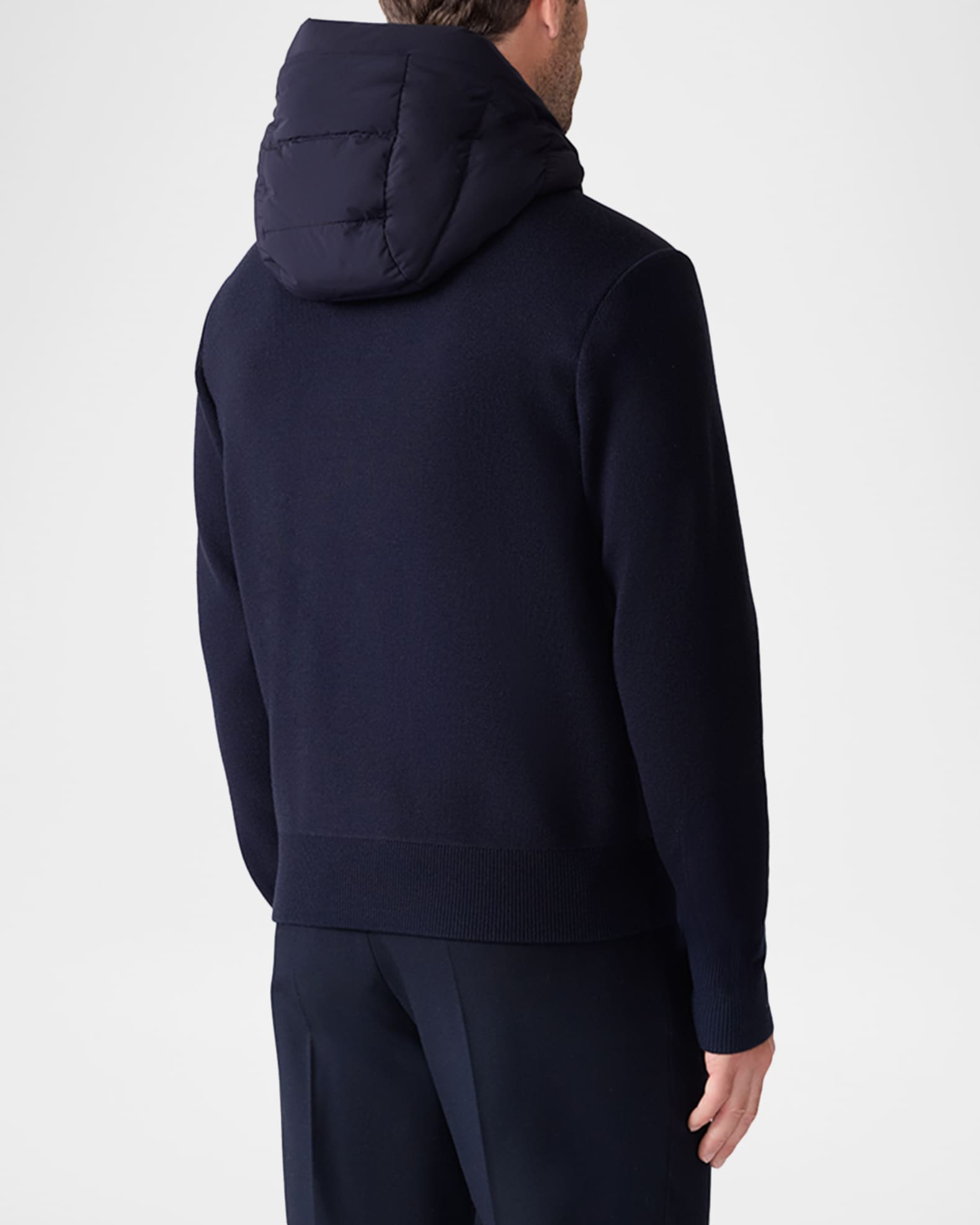 Mackage Men's Andrew-Z Mixed Media Light Down Jacket | Neiman Marcus