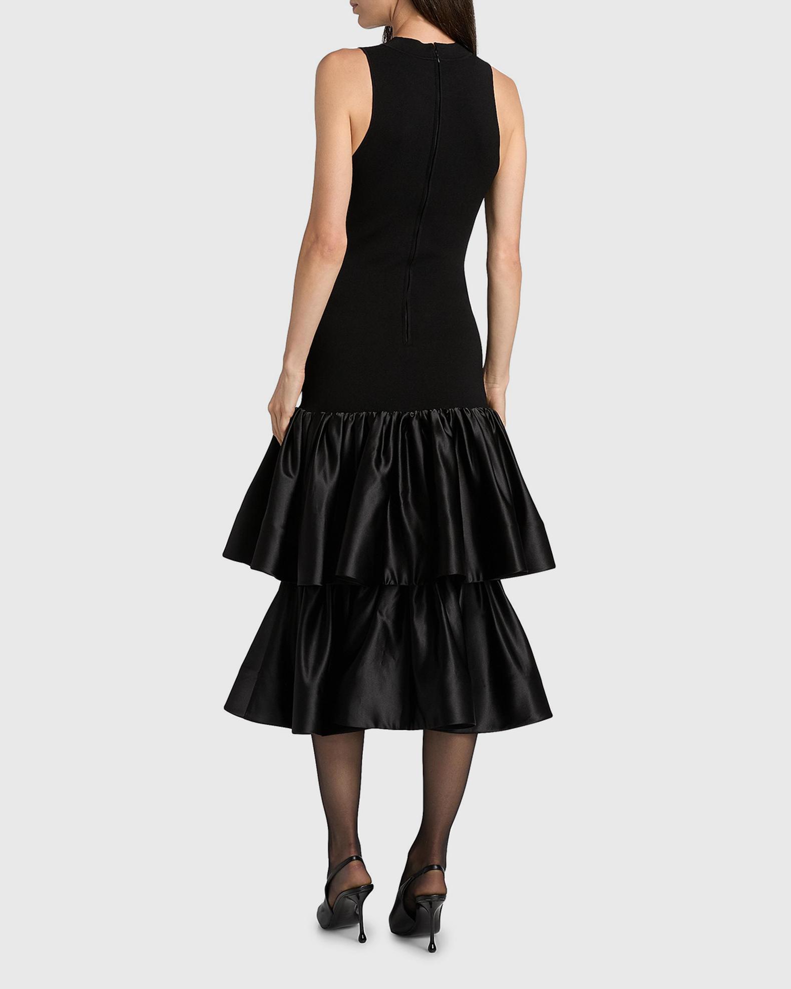 antoinette ruffled midi dress Et Ochs Antoinette Cutout Ruffle Knit Midi Dress