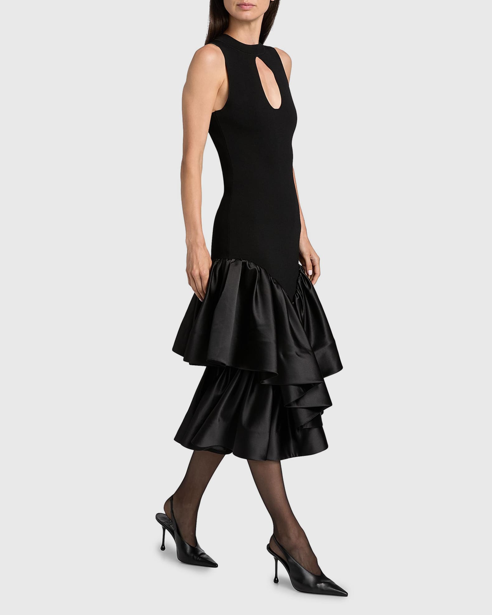knee length dresses for ladies Antoinette Knit Combo Dress M / Black main image 0