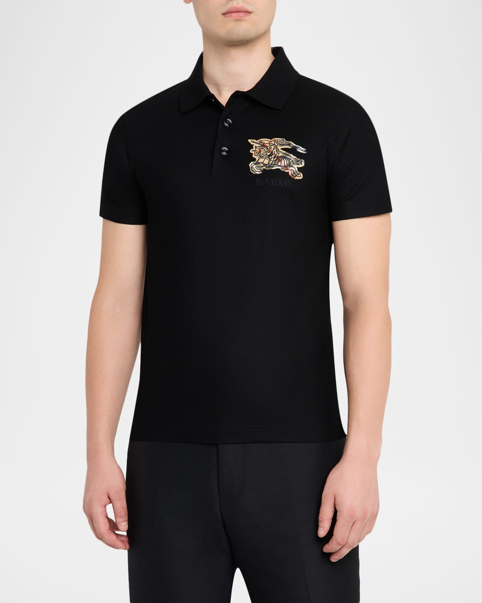 トップス BURBERRY black polo shirts swag archive 707DD595-6DAC-4025-AD30-