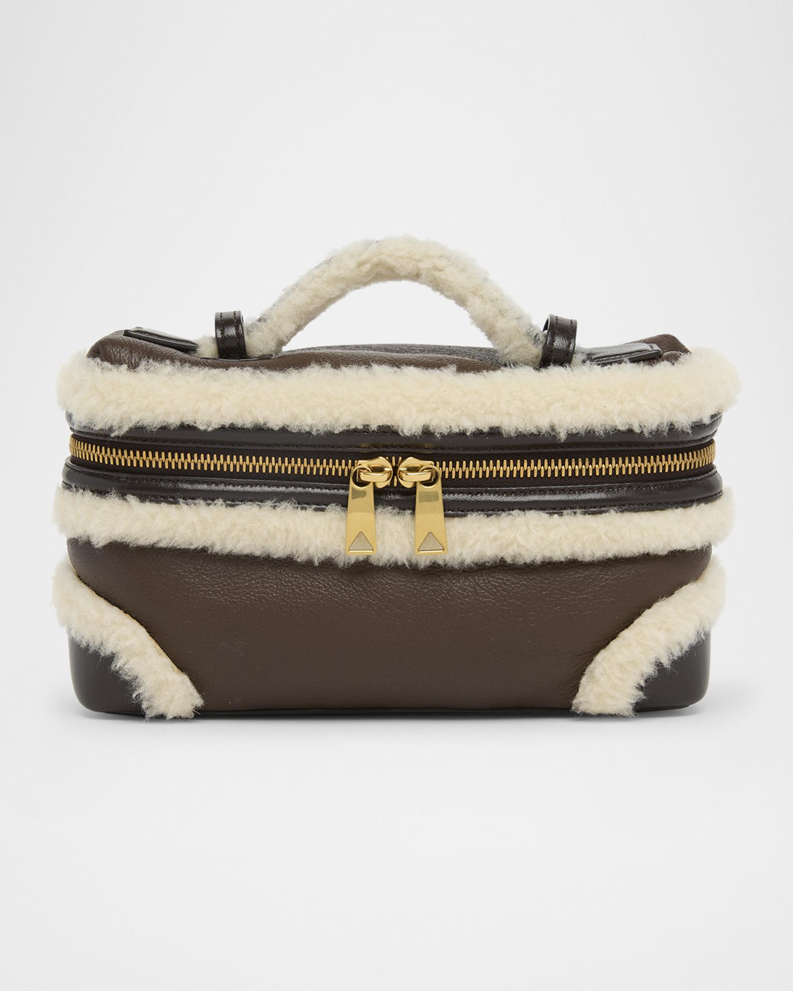 Bottega Veneta ファーバッグ Bottega Veneta Bang Bang Shearling Vanity Top-Handle Bag | Neiman