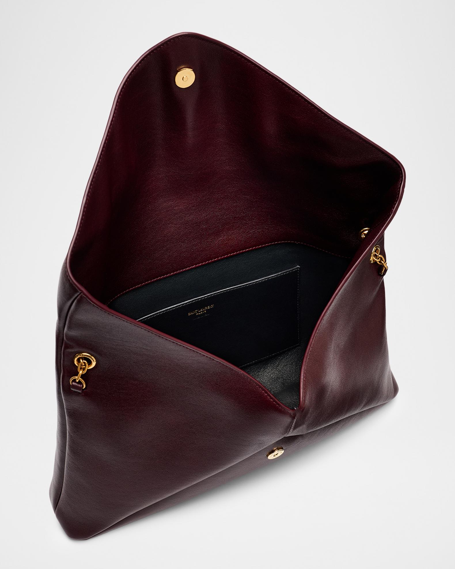 Saint Laurent Cassandre YSL Envelope Flap Shoulder Bag in Leather