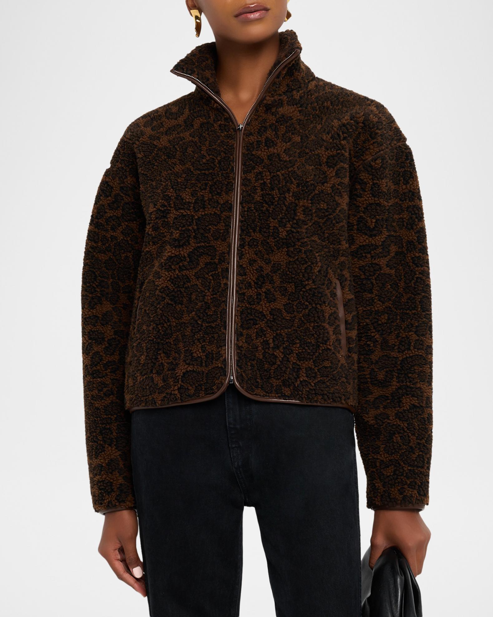 Rag & Bone Sun Cheetah Sherpa Jacket | Neiman Marcus display picture 2