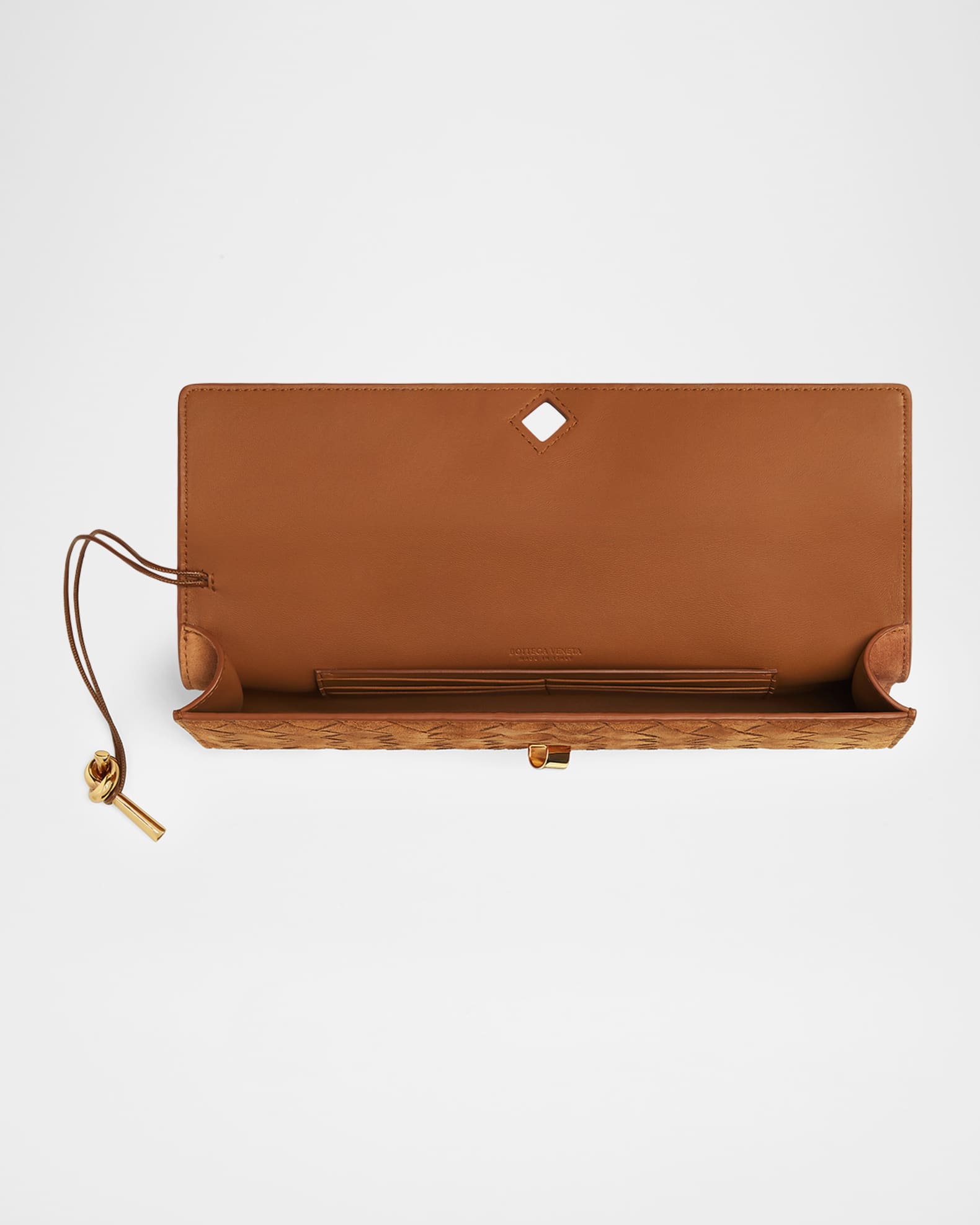 Bottega Veneta Andiamo Leather Clutch Bag | Neiman Marcus