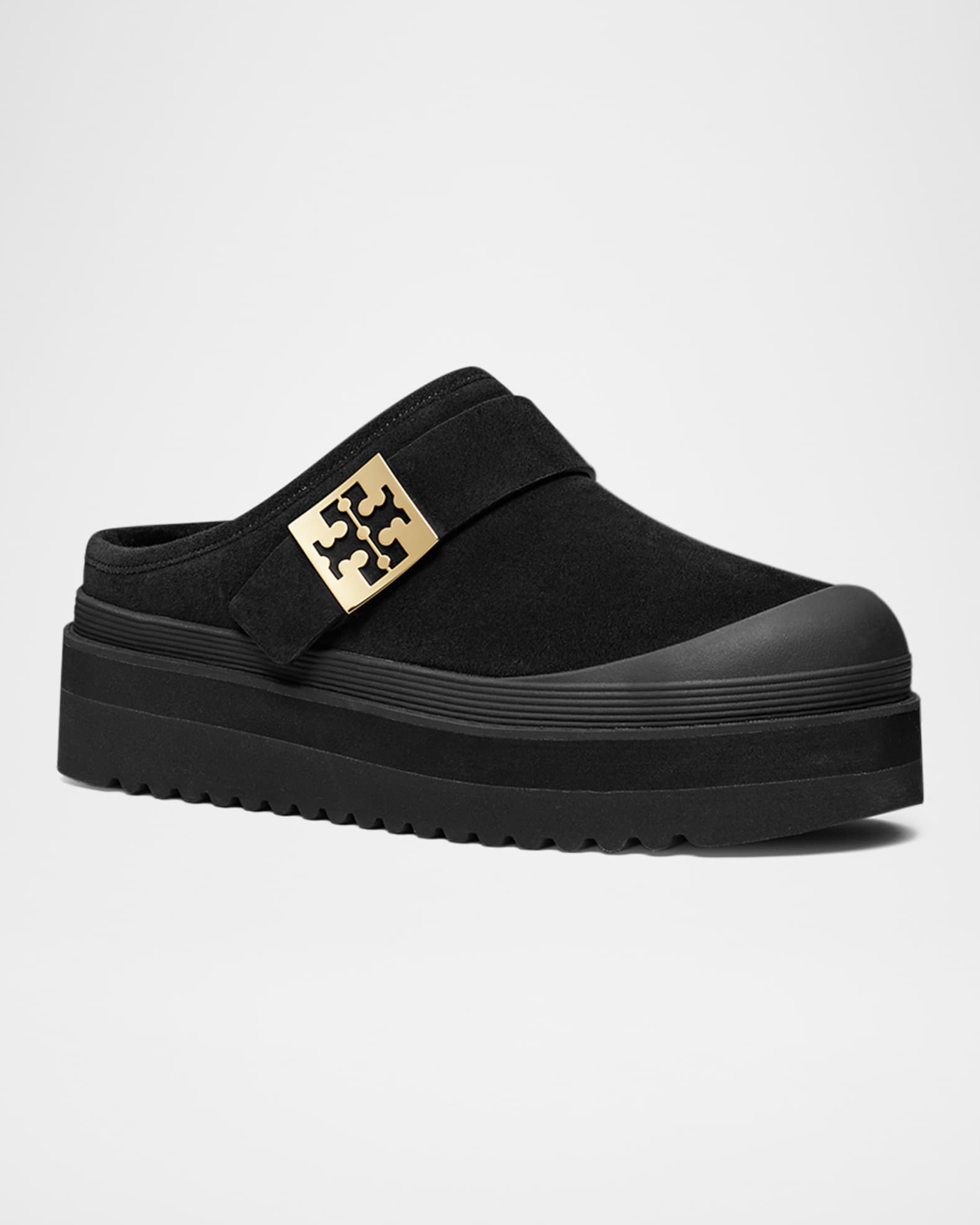 Tory Burch Mellow Shearling Platform Mules | Neiman Marcus