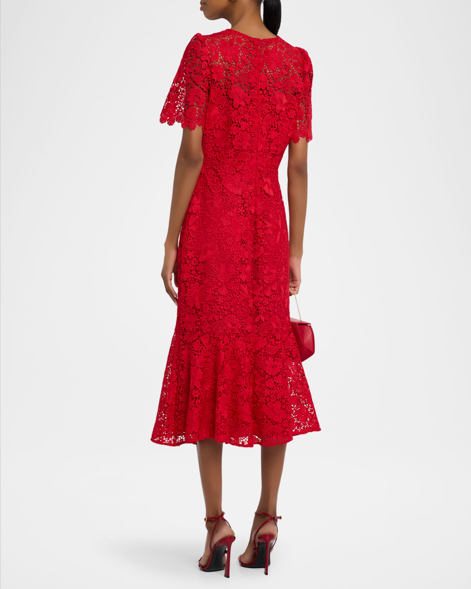 shoshanna red lace dress Shoshanna red lace dress