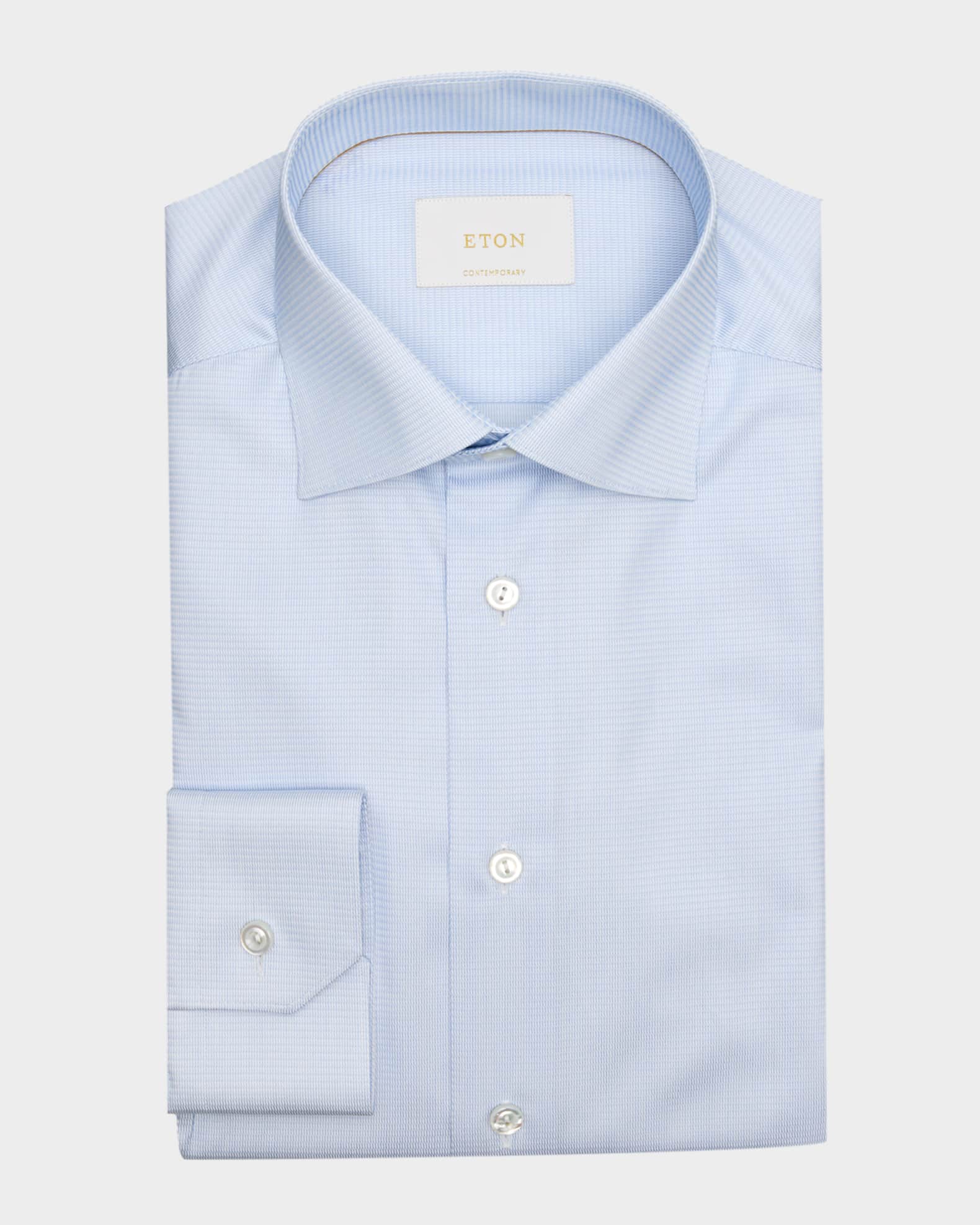 eton dress shirt Eton Contemporary Fit Light Blue Signature Twill Dress Shirt Men's 17 main image 0