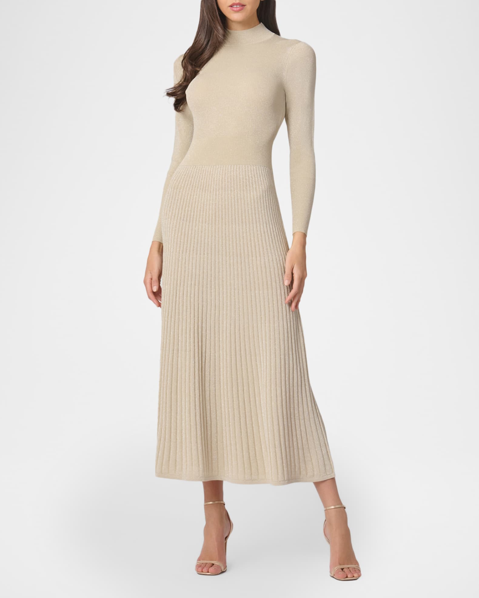 Shoshanna Women's Autumn Sweater Midi-Dress - Champagne - Size Large