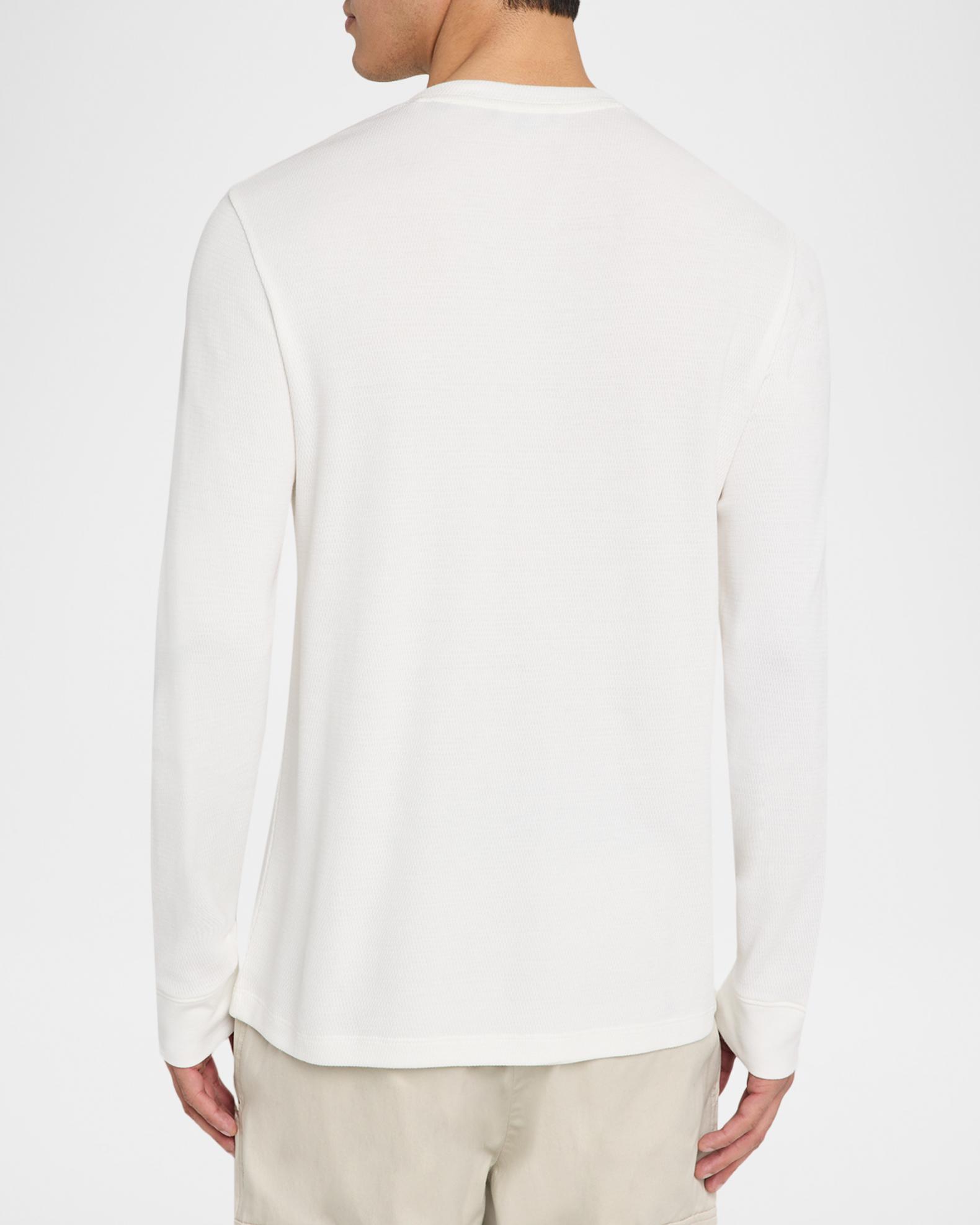トップス 6 COTTON JACQUARD V NECK 5SLEEVE SHIRT Vince Men's Jacquard-Rib Cotton Long-Sleeve Henley T-Shirt