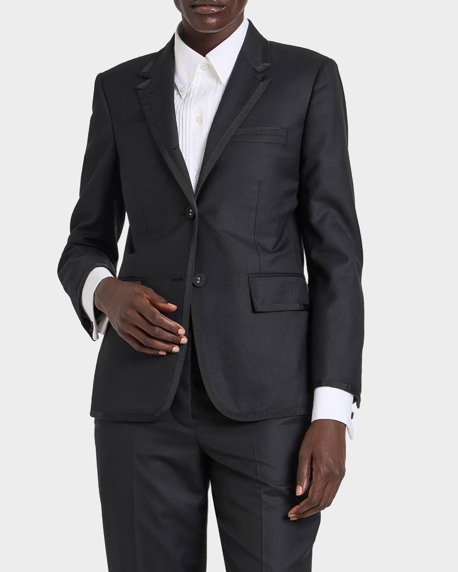 Thom Browne Classic Single-Breasted Blazer Jacket | Neiman Marcus
