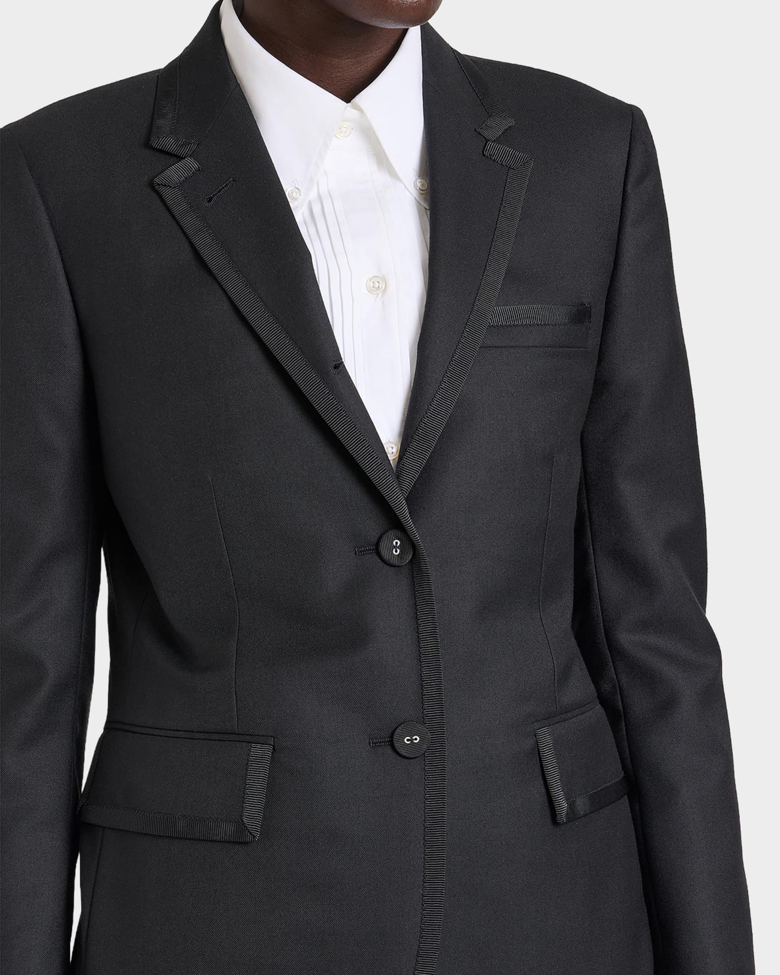 Thom Browne Classic Single-Breasted Blazer Jacket | Neiman Marcus