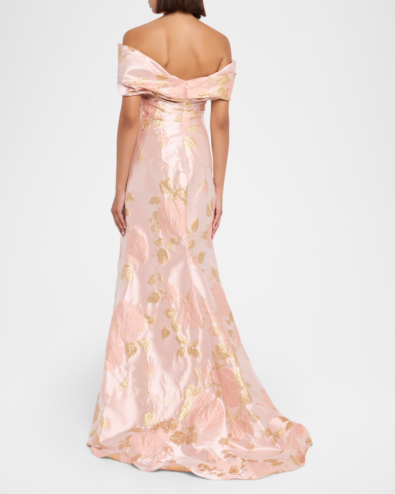 みさみさ様Marchesa Notte 花柄オフショルダー ロングドレス2サイズ サイドカットフラワーロングドレス - 六本木ドレスショップ ルディオーネ