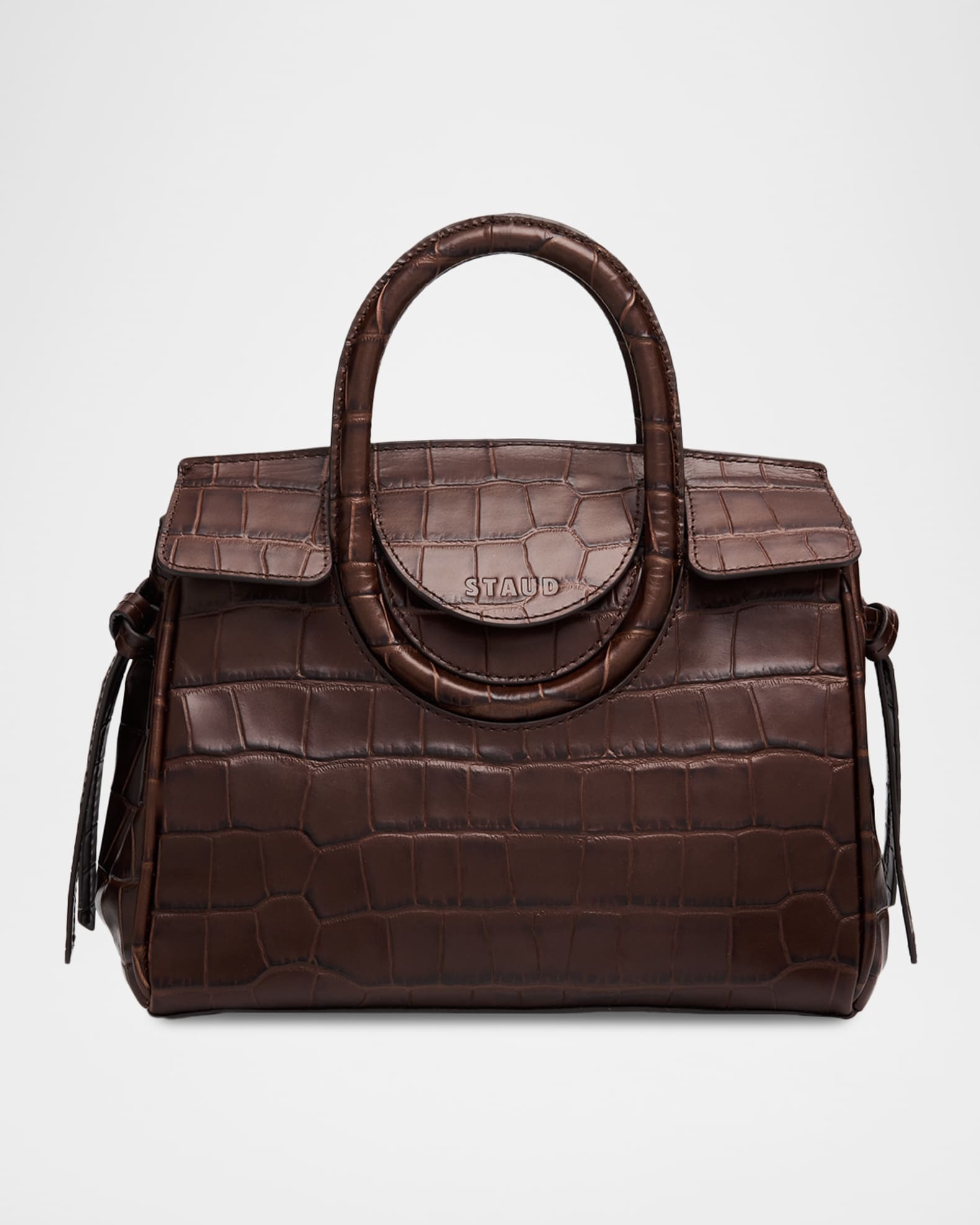 Staud Women's Maude Mini Satchel Bag Brown