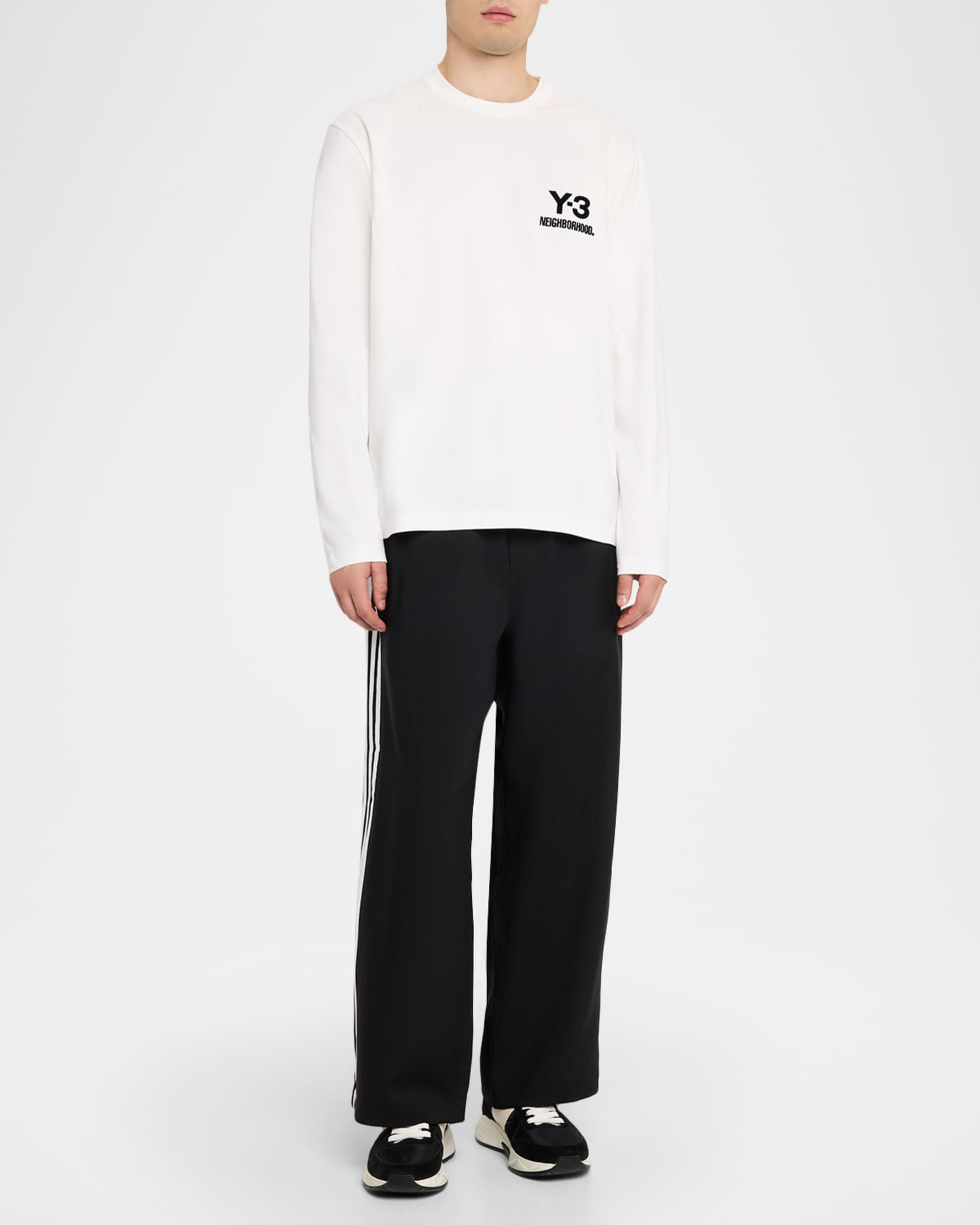 トップス Y-3 Mint 20AW Wool Long Shirt Logo Print Y-3 logo-print long-sleeve Top | Black | FARFETCH