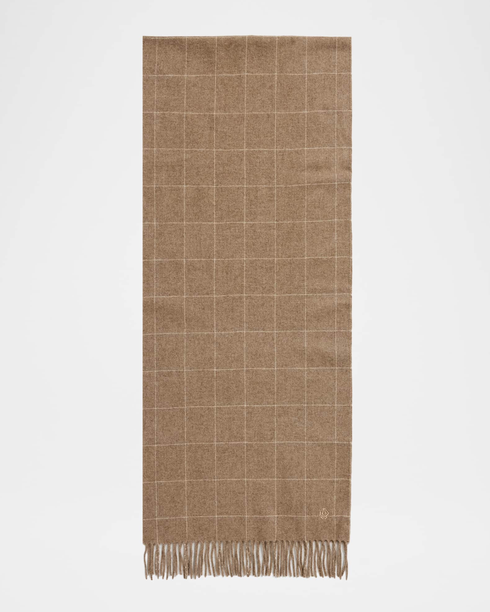 dunhill Men's Wool and Cashmere Windowpane Check Scarf | Neiman Marcus