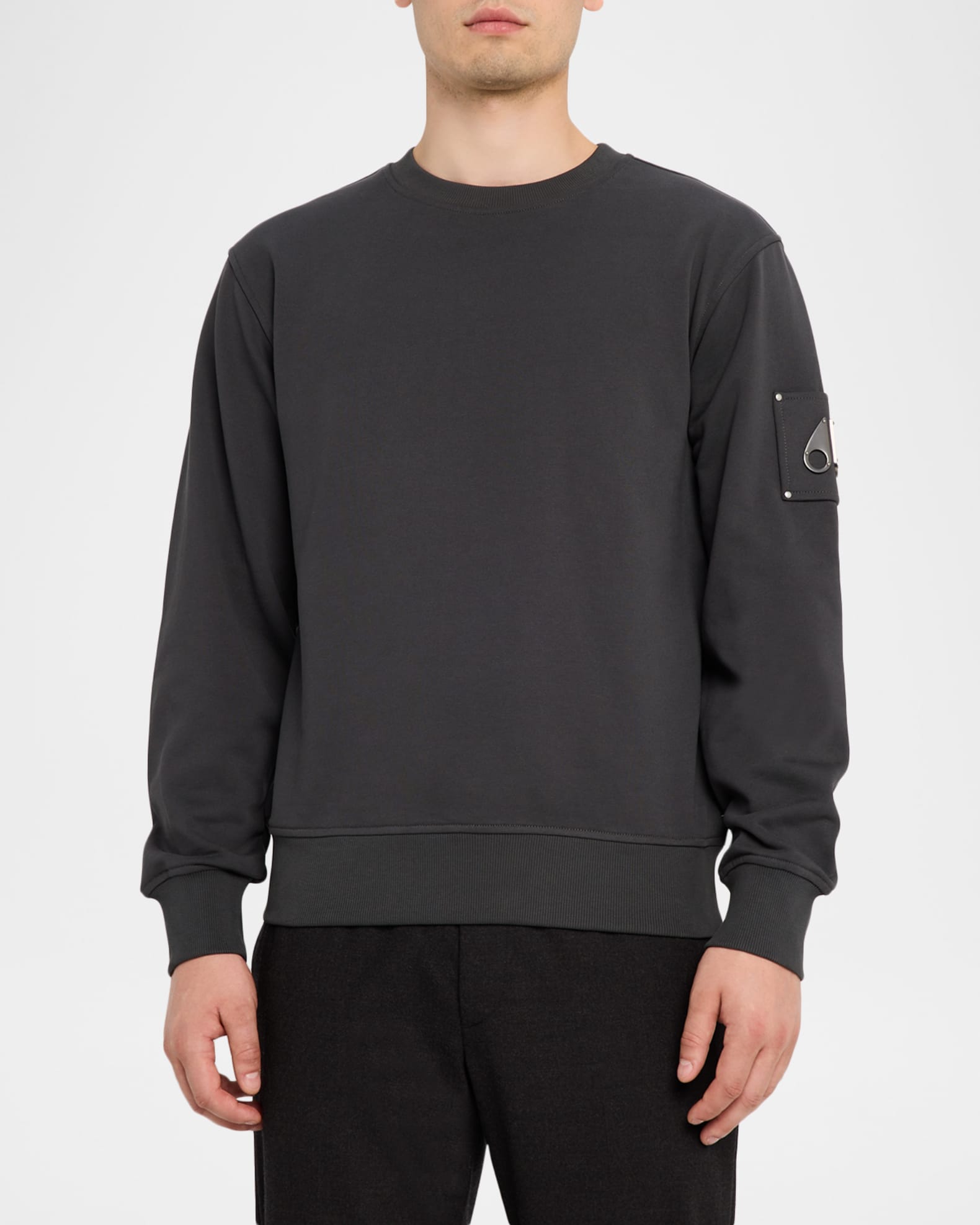 Moose Knuckles Men's Hartsfield Cotton Terry Crewneck Sweater