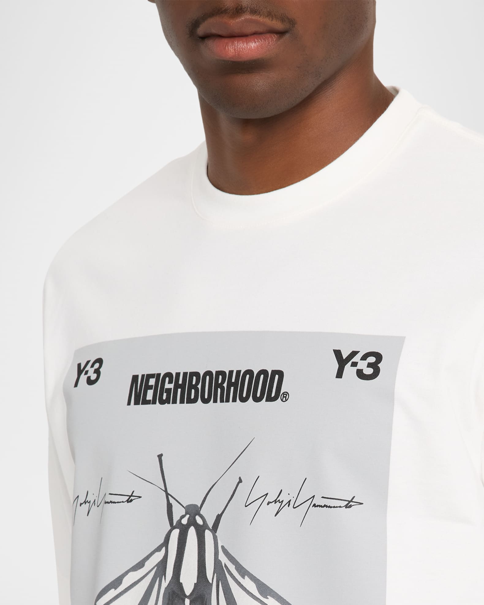 Ｙ♡ Y-3 x NEIGHBORHOOD Men's Moth Logo T-Shirt | Neiman Marcus