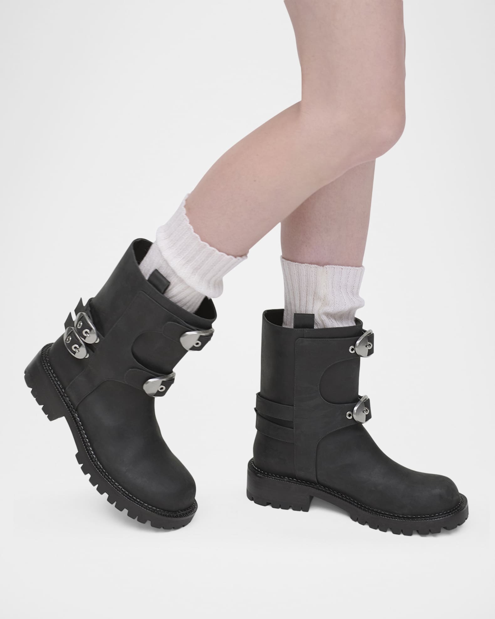 Marc Jacobs The Kiki Leather Moto Ankle Boots | Neiman Marcus