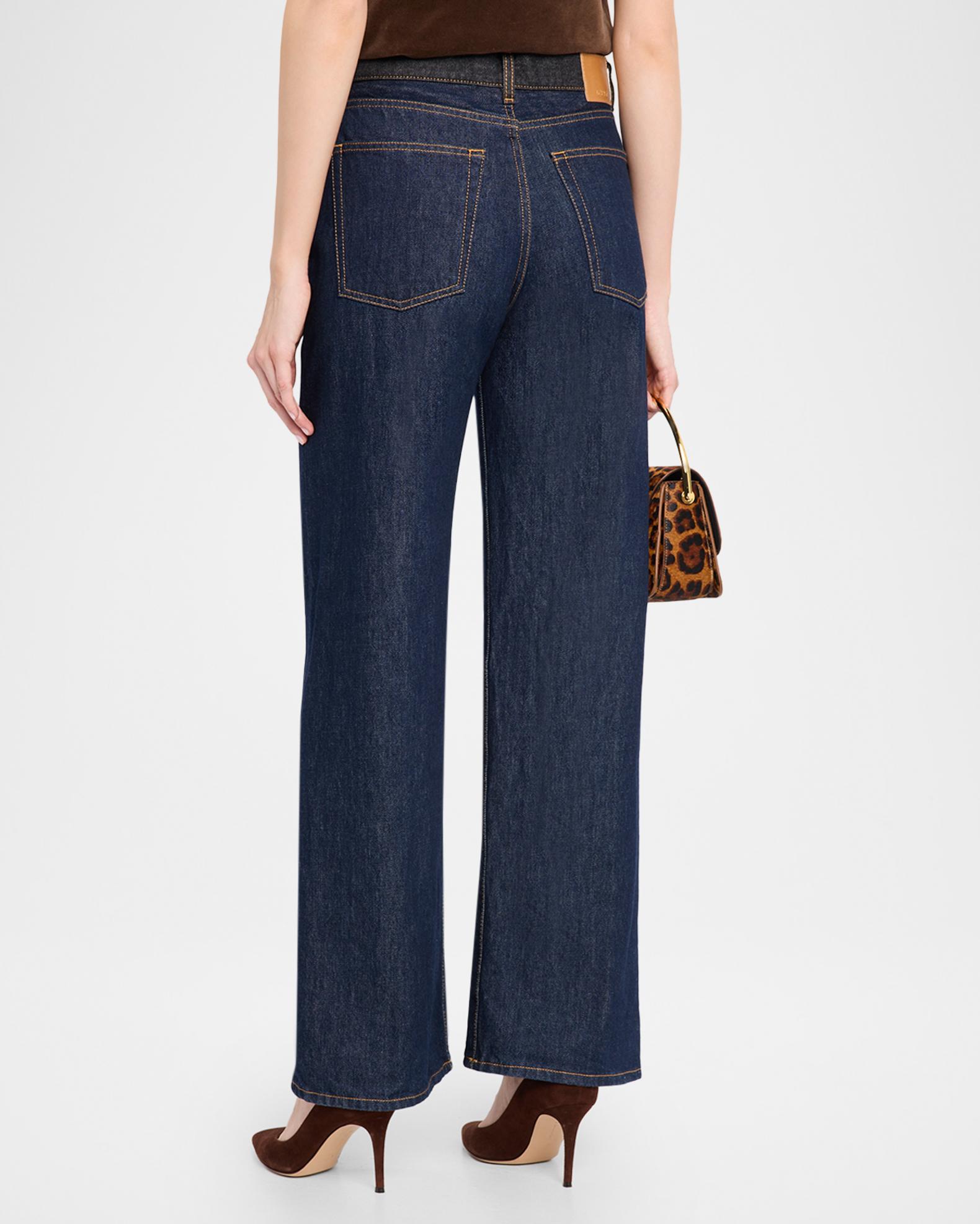 6397 Contrast Waistband Jeans | Neiman Marcus