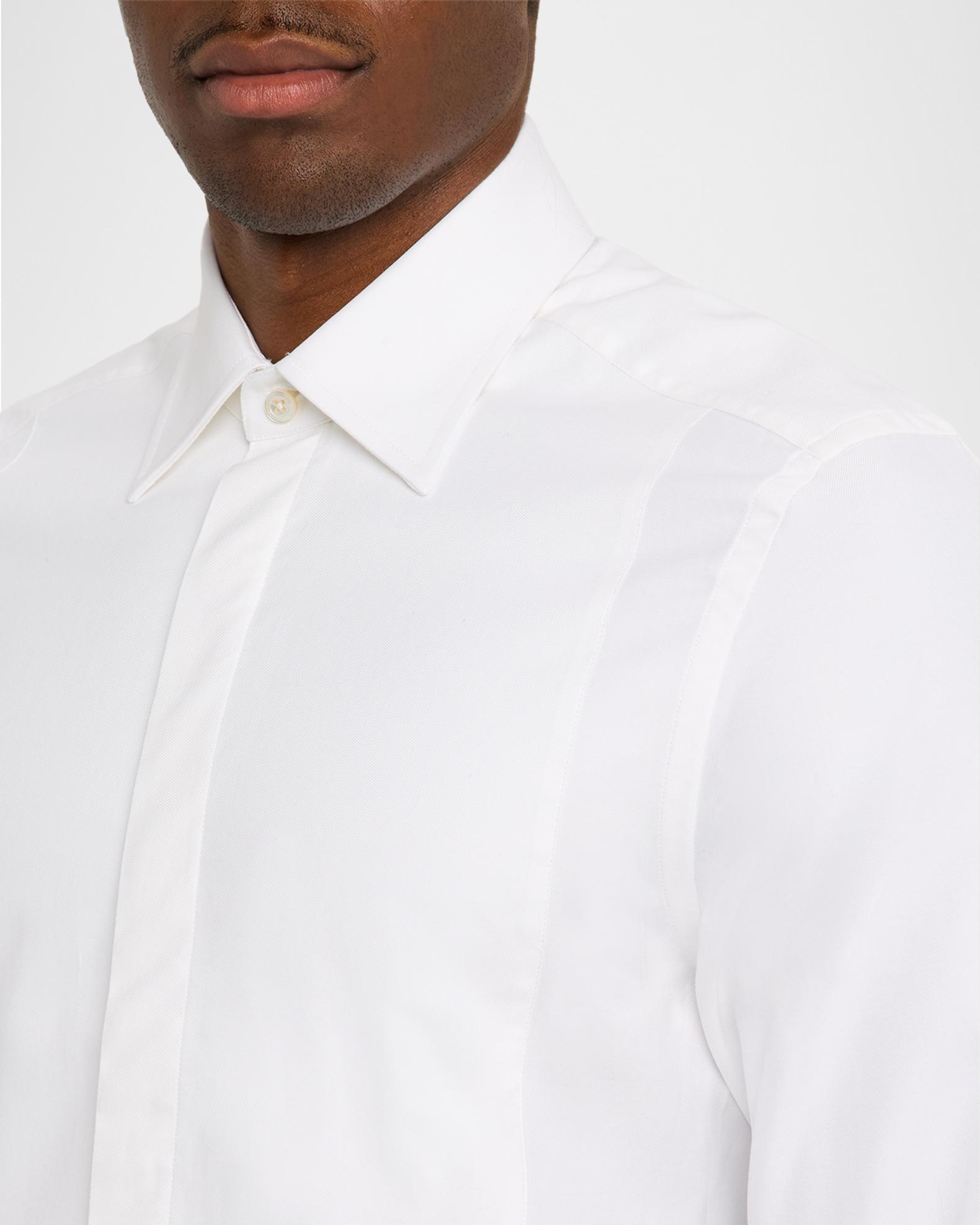 alfred dunhill dress shirts dunhill Men's Cotton and Silk Bib-Front French Cuff Dress Shirt, White, Men's, 42 R, Shirts Tops Formal & Evening Dress Shirts