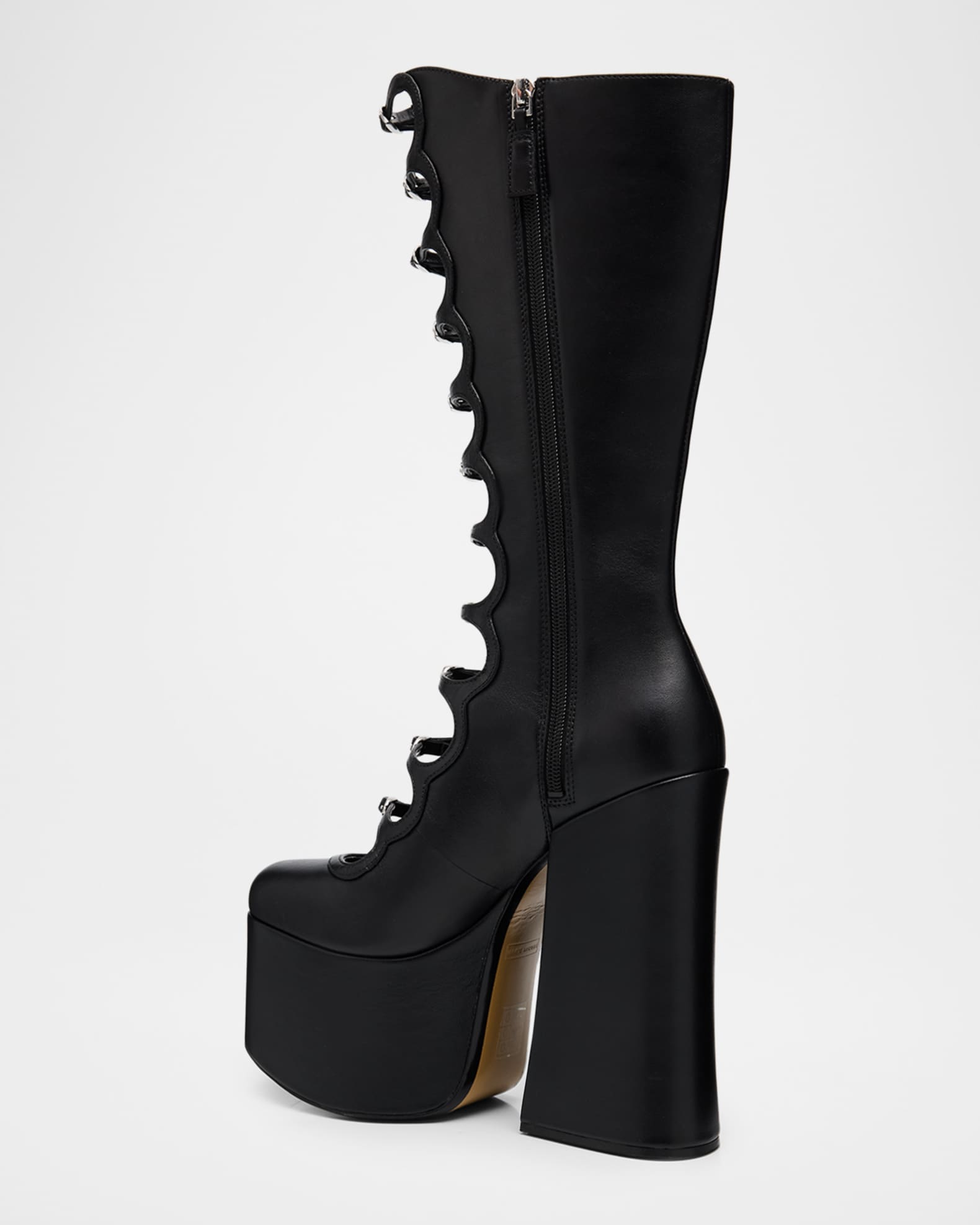 MARC JACOBS ヒール セール中！ Marc Jacobs The Kiki Leather Multi-Buckle Platform Knee-High Boots