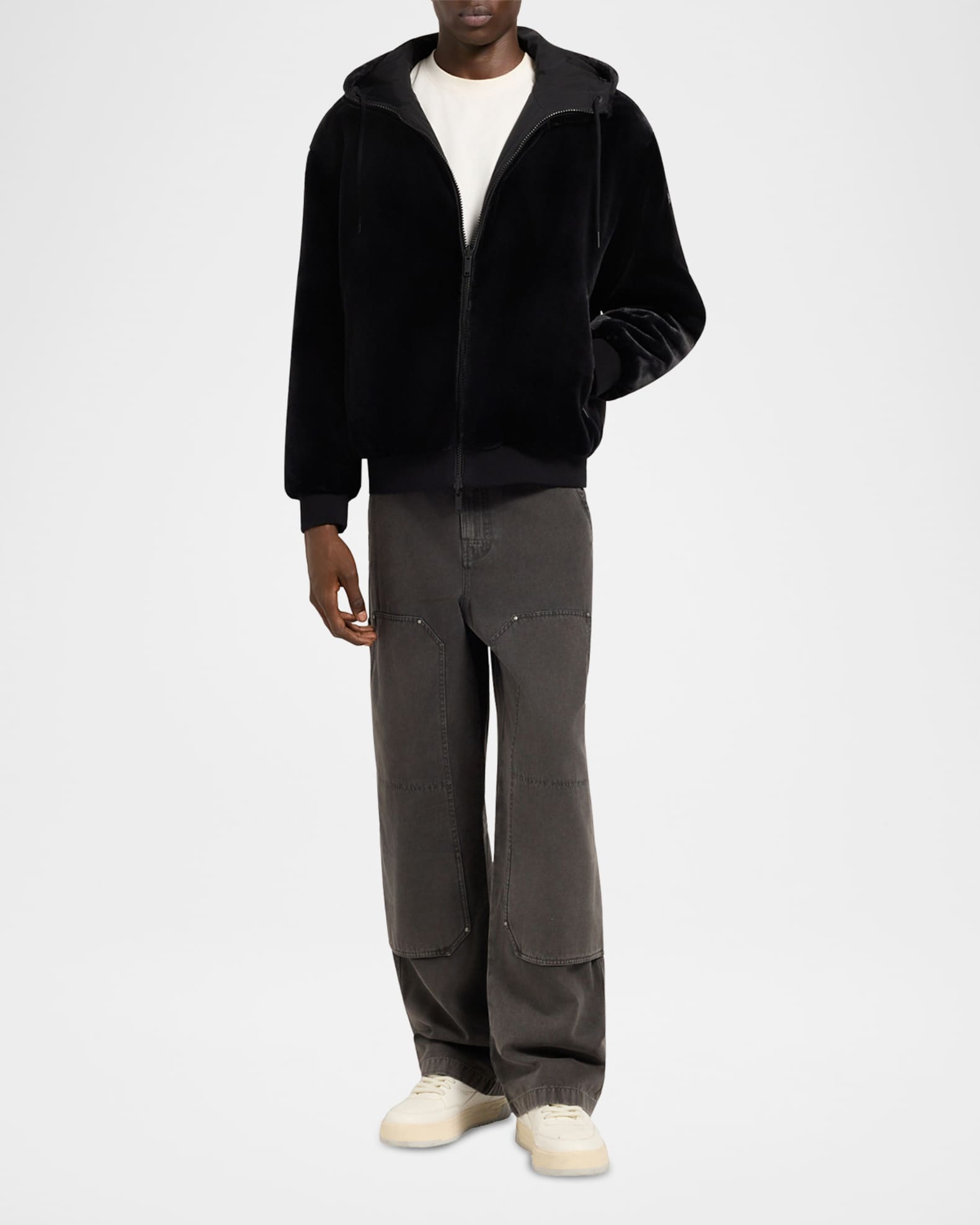 Moose Knuckles Men's Roland Reversible Bunny Jacket with Faux Fur