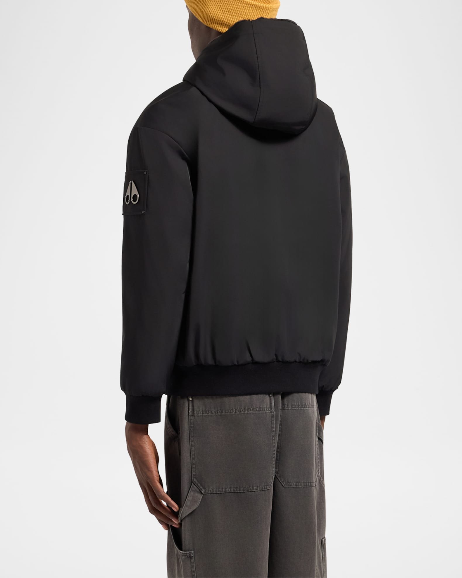 Moose Knuckles Men's Roland Reversible Bunny Jacket with Faux Fur