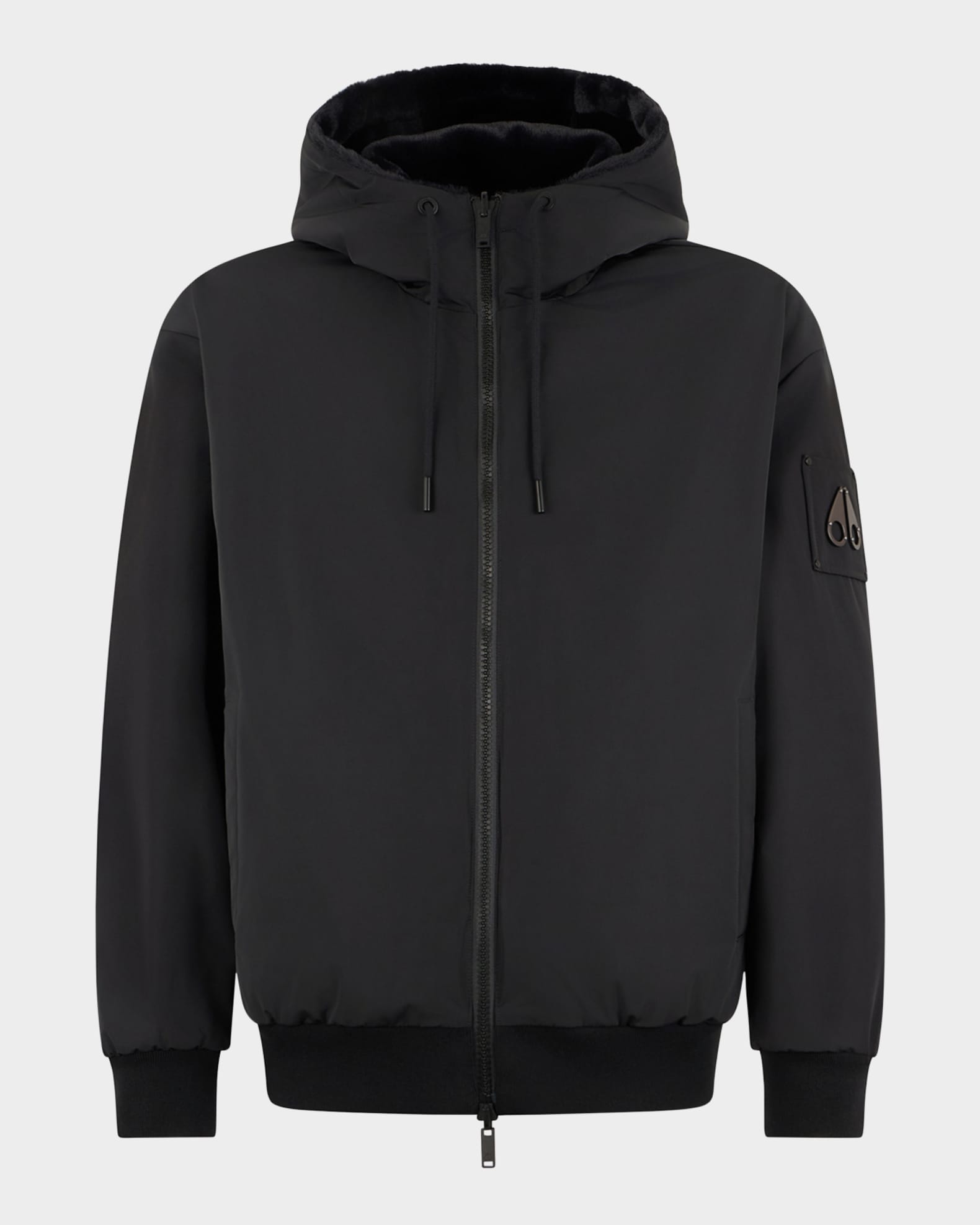 Moose Knuckles Men's Roland Reversible Bunny Jacket with Faux Fur