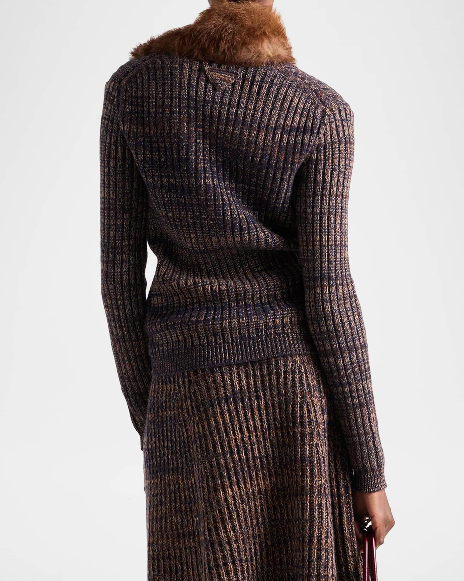 Prada Moulin Wool V-Neck Cardigan | Neiman Marcus