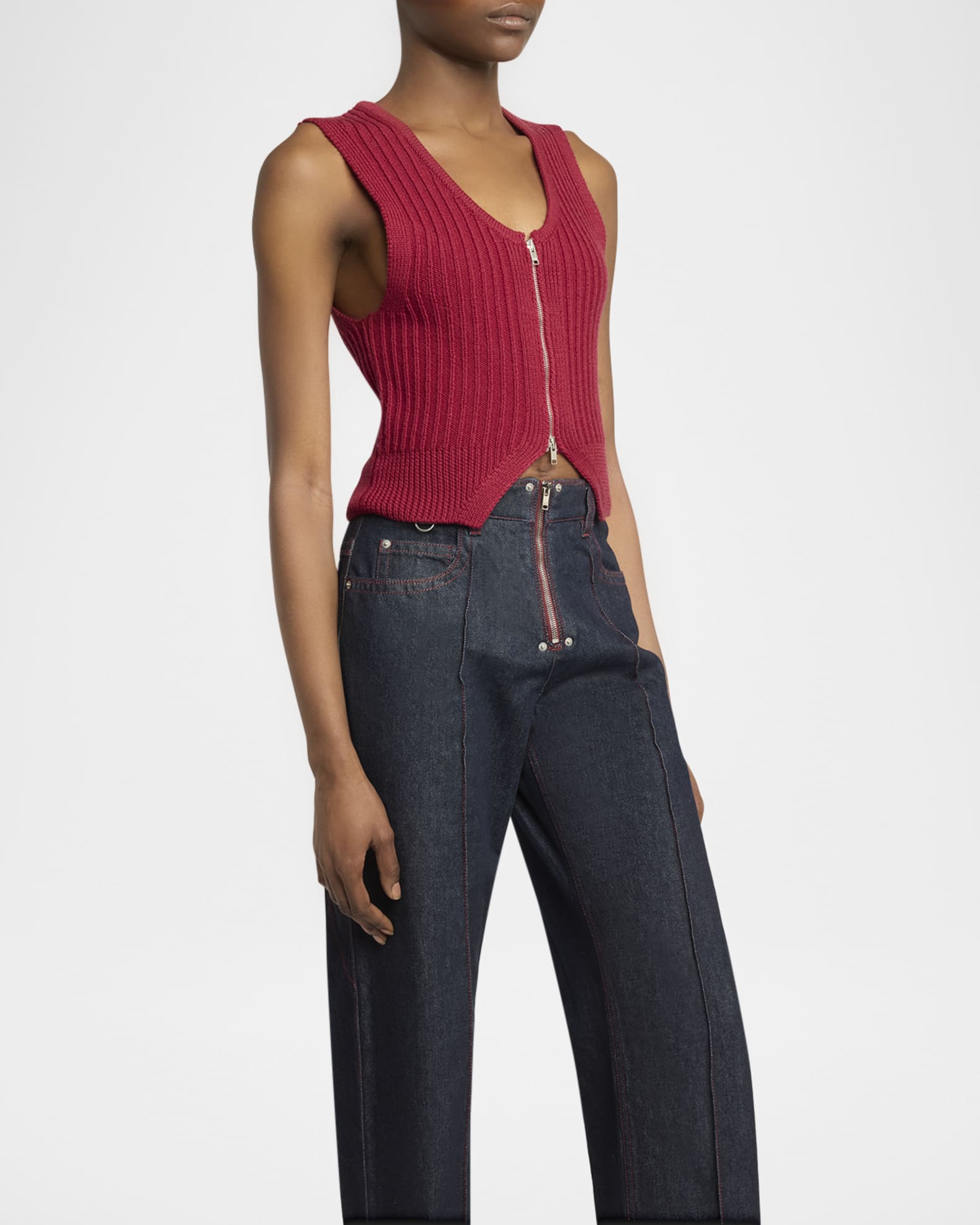 Etoile Isabel Marant Devima Zip Vest | Neiman Marcus