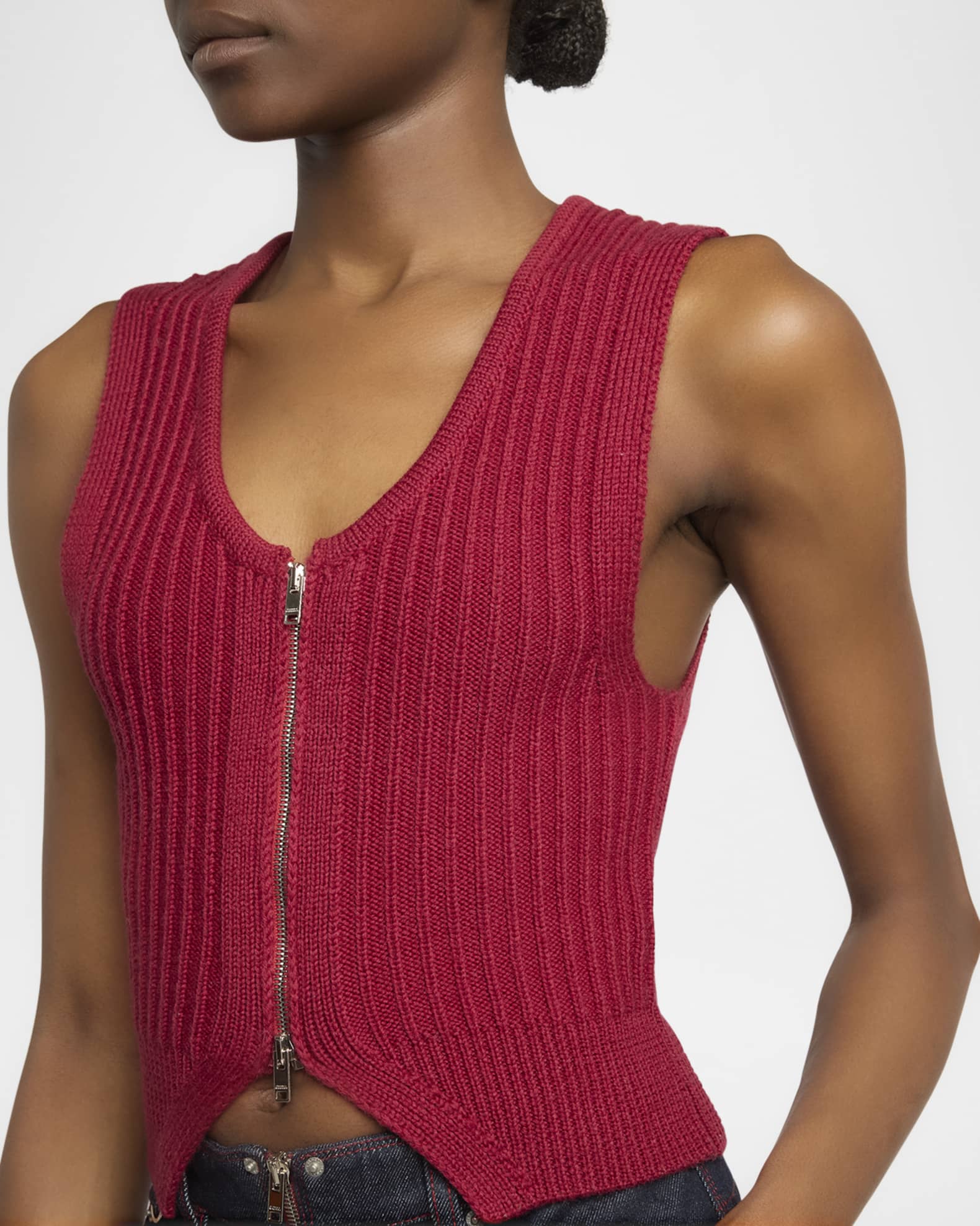 Etoile Isabel Marant Devima Zip Vest | Neiman Marcus