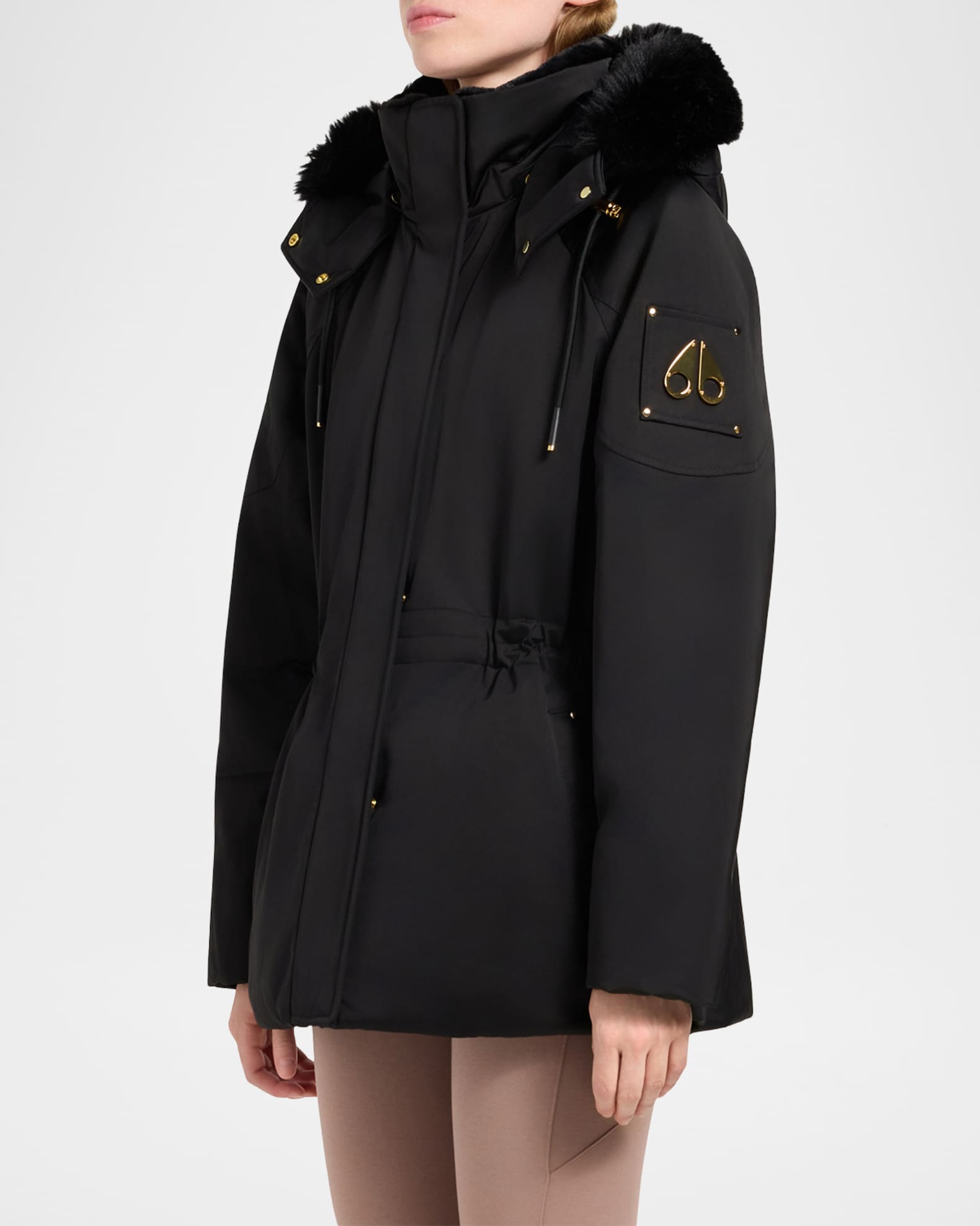Moose Knuckles Stirling Satin Parka with Removable Hood | Neiman