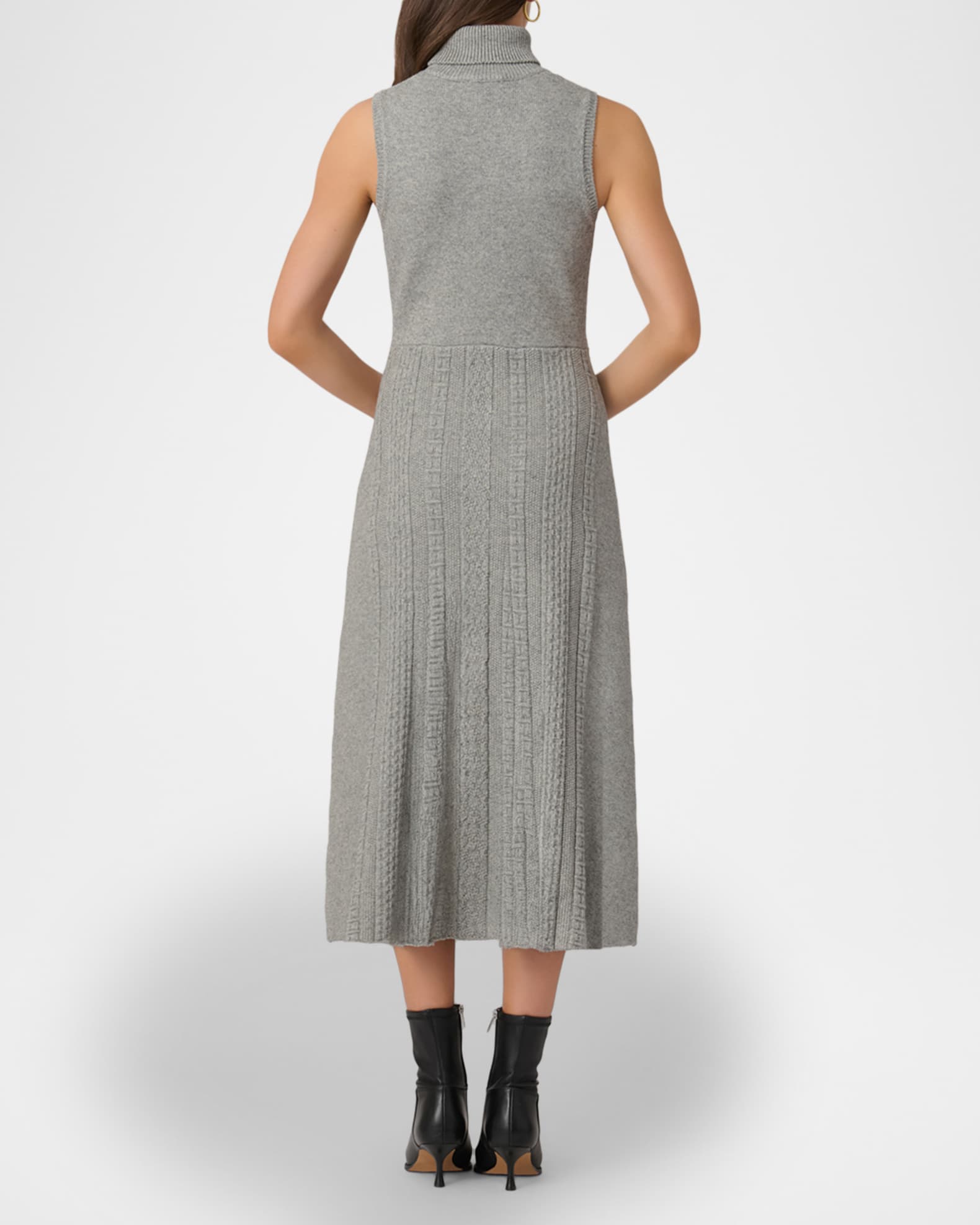 florere hybrid knit-satin midi dress FLORERE black Knit And Woven Mix hybrid Midi Dress – Florere