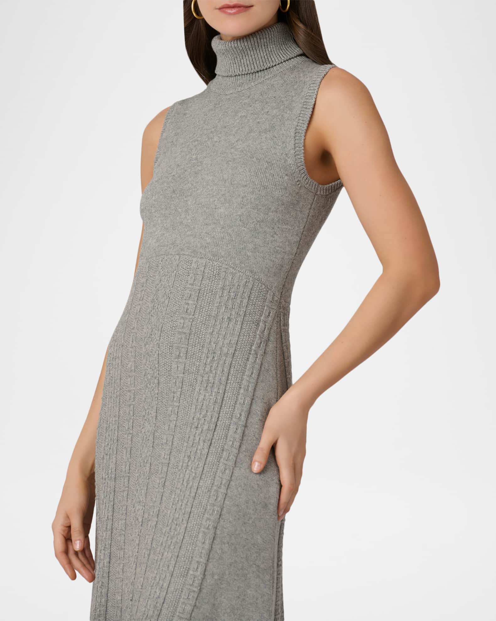 Shoshanna Carmella Sleeveless Turtleneck Knit Midi Dress | Neiman
