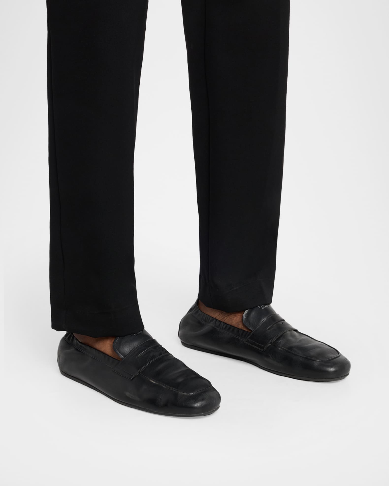 Prada Men's Analog Vitello 1 Leather Penny Loafers | Neiman Marcus