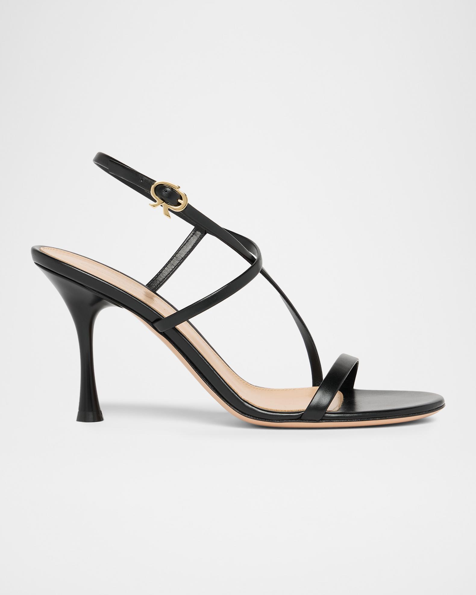 Gianvito Rossi 85mm Strappy Calf Leather Sandals | Neiman Marcus