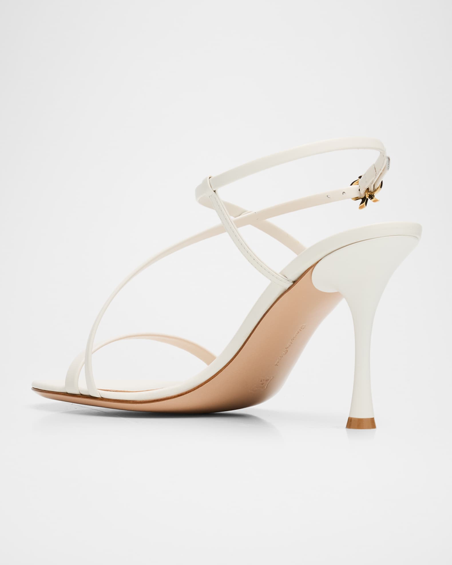 Gianvito Rossi 85mm Strappy Calf Leather Sandals | Neiman Marcus