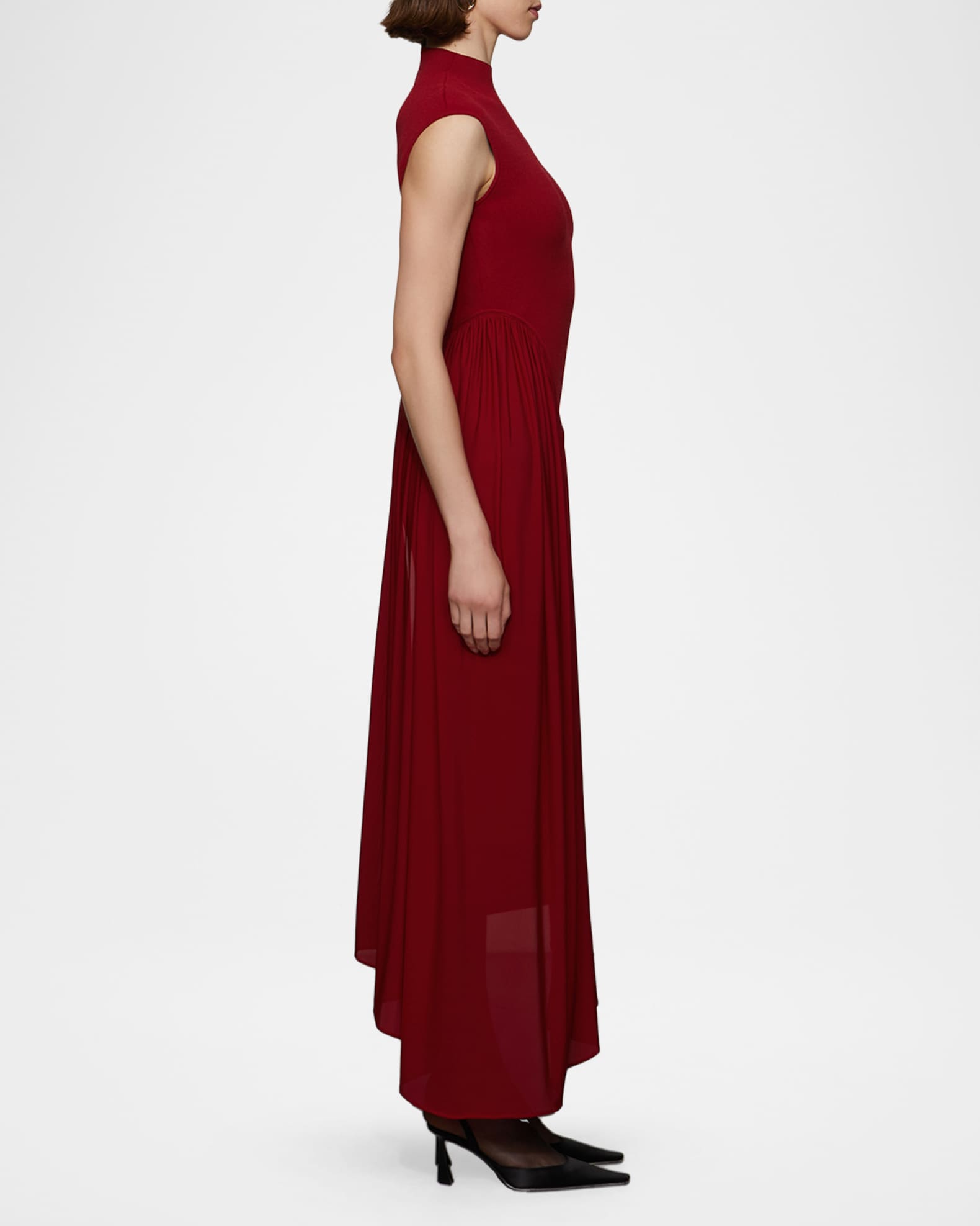 knee length dresses for ladies Francis Knit Combo Midi Dress XL / Lipstick Red main image 1