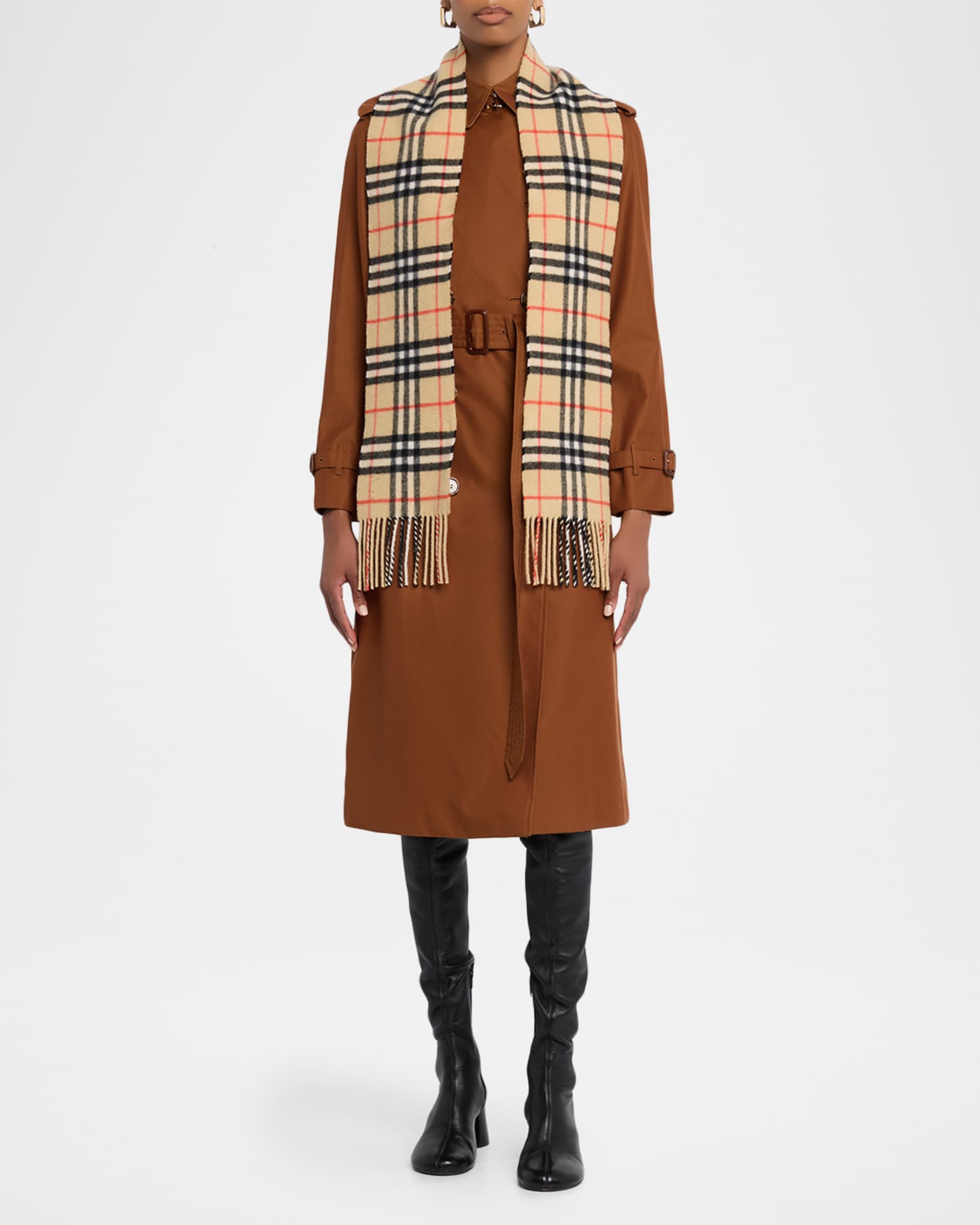 Burberry Check Cashmere Scarf | Neiman Marcus