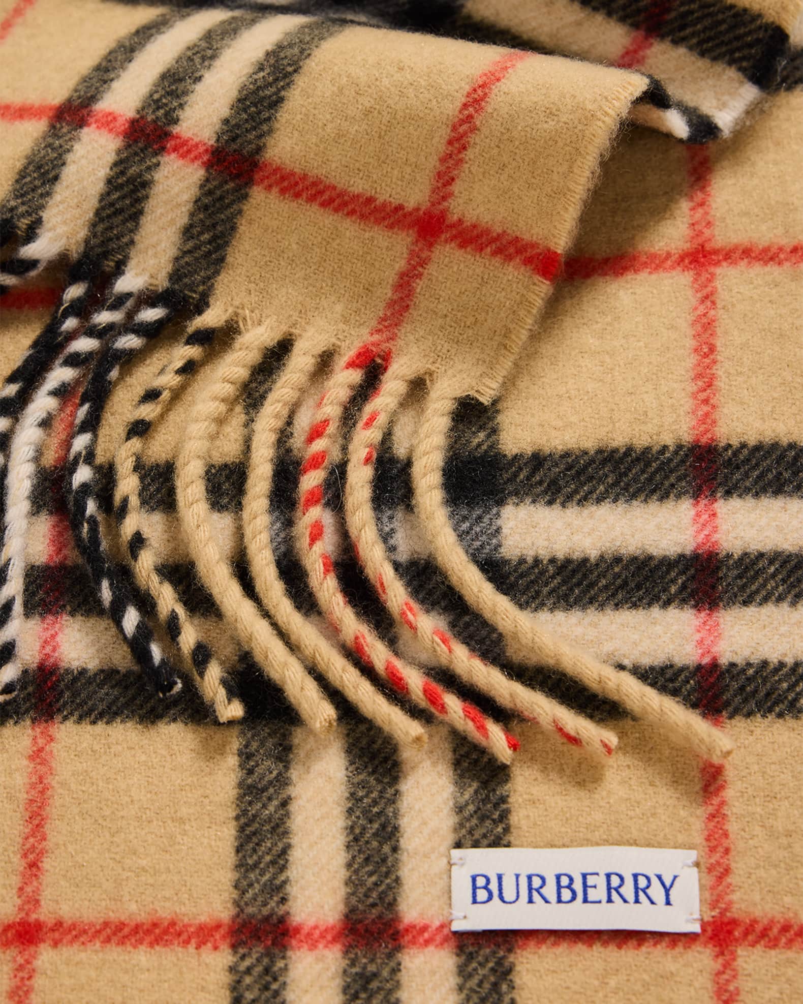 Burberry Check Cashmere Scarf | Neiman Marcus